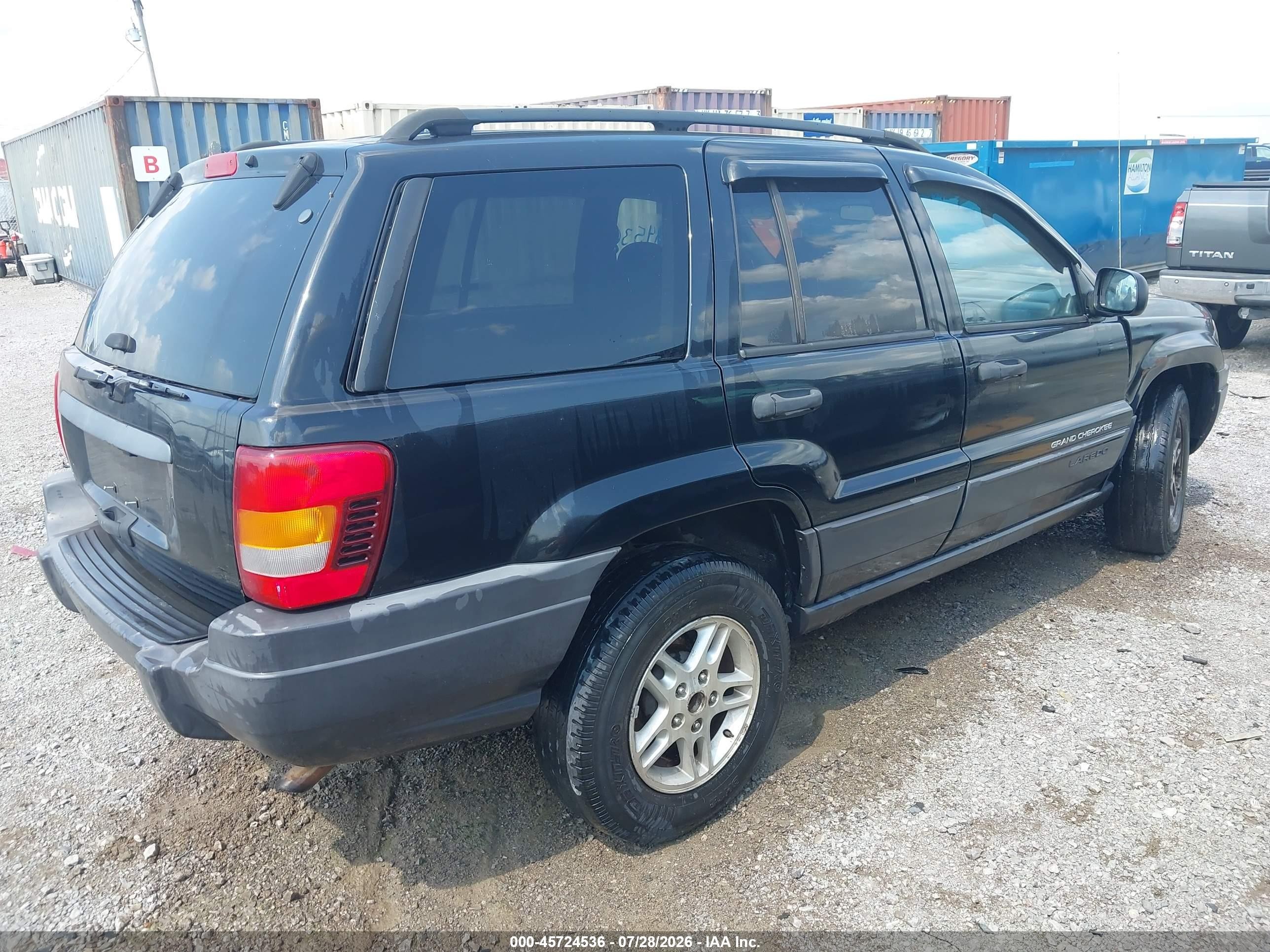 2004 Jeep Grand Cherokee Laredo Black vin: 1J4GW48S04C301862