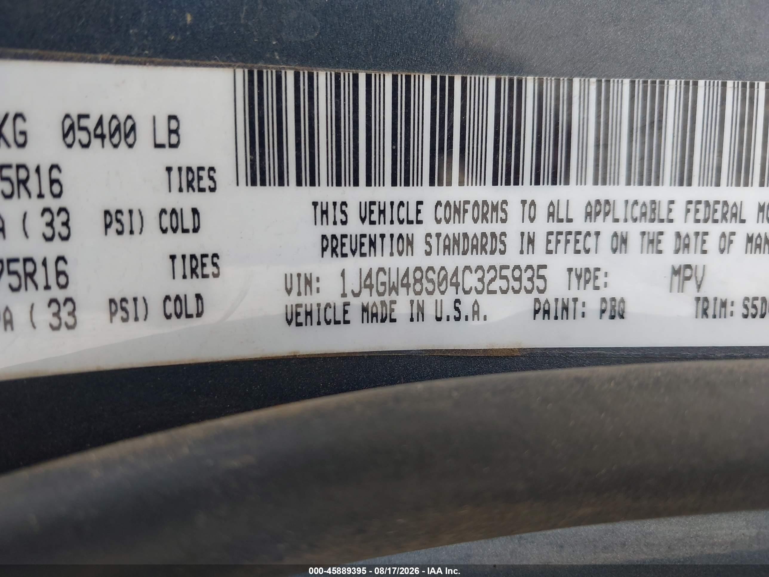 2004 Jeep Grand Cherokee Laredo Blue vin: 1J4GW48S04C325935