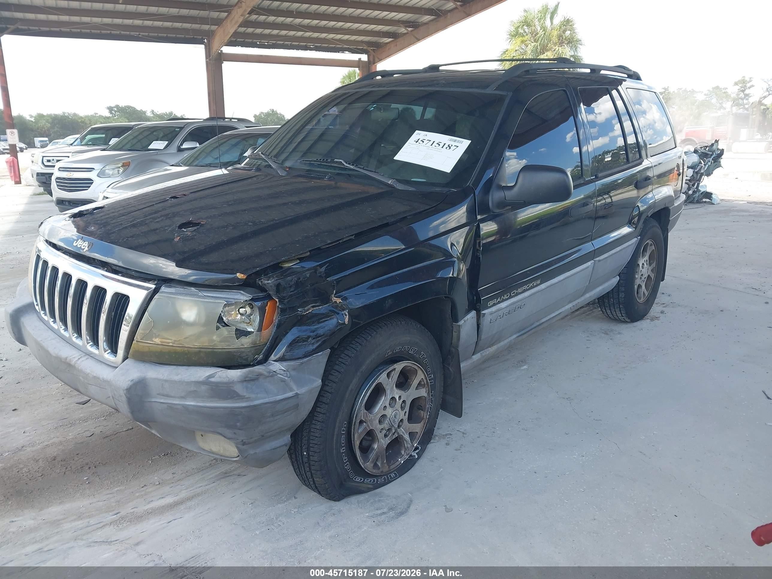 2000 Jeep Grand Cherokee Laredo Black vin: 1J4GW48S0YC406813