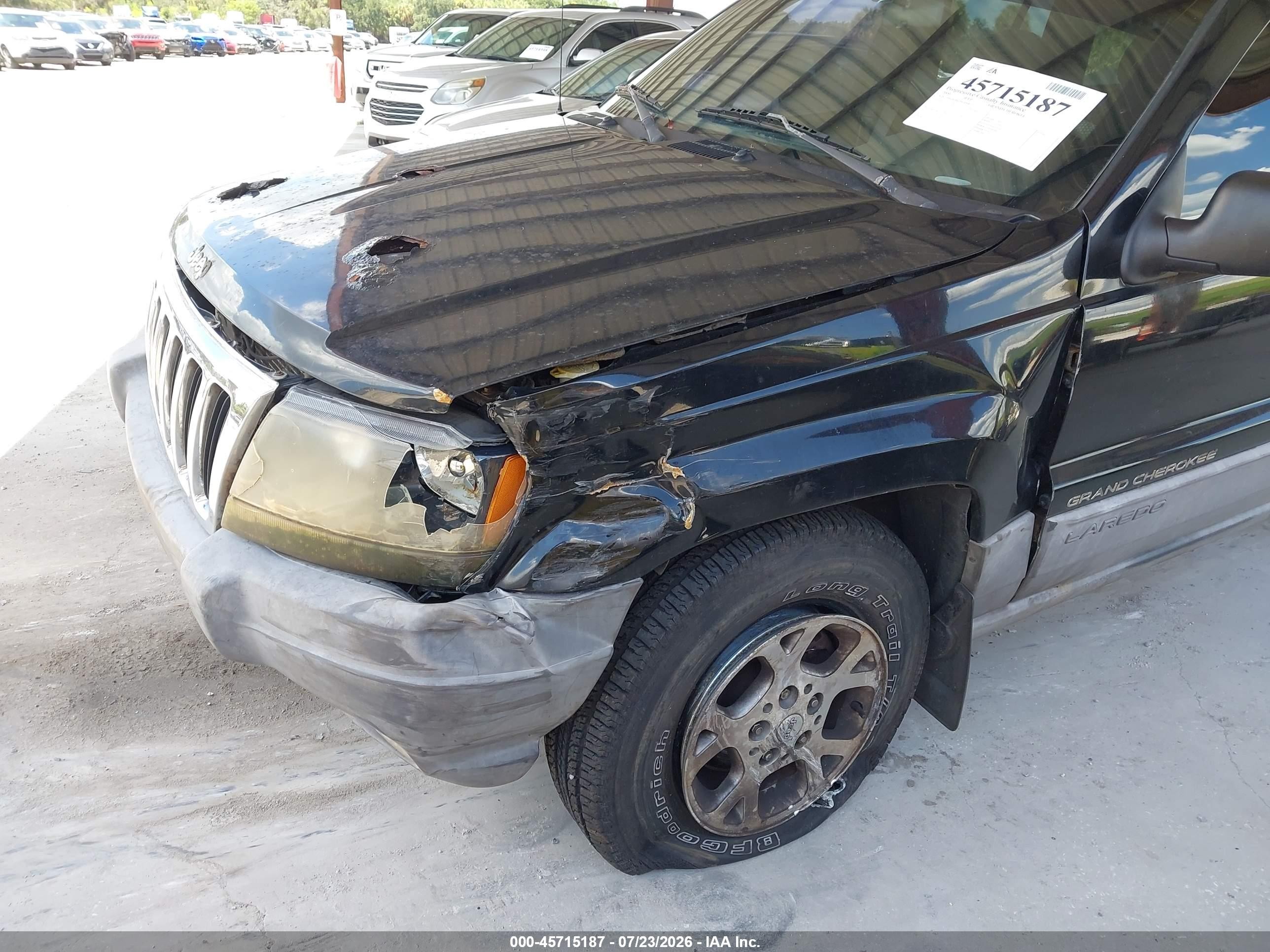 2000 Jeep Grand Cherokee Laredo Black vin: 1J4GW48S0YC406813