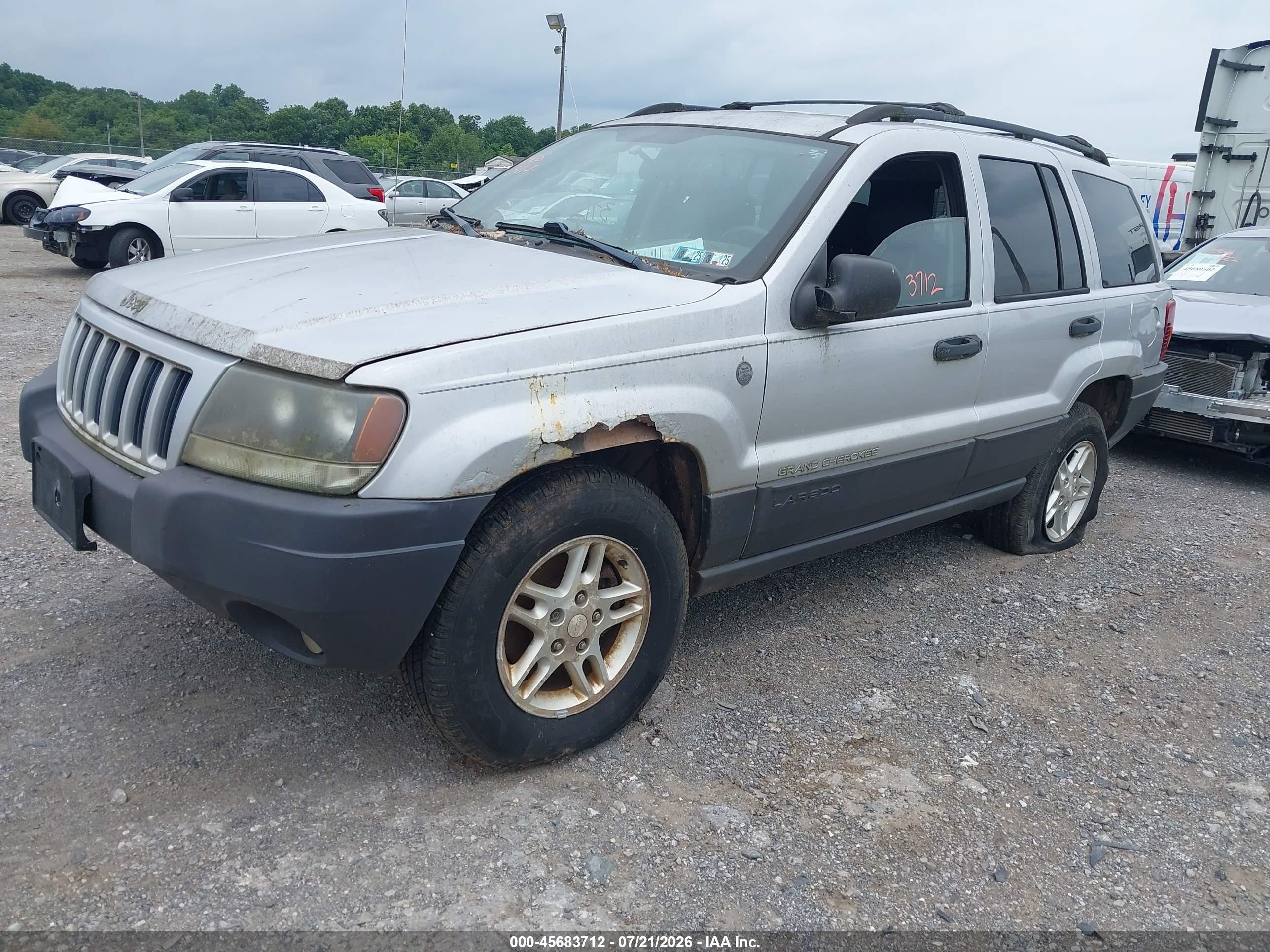 2004 Jeep Grand Cherokee Laredo Silver vin: 1J4GW48S34C337920