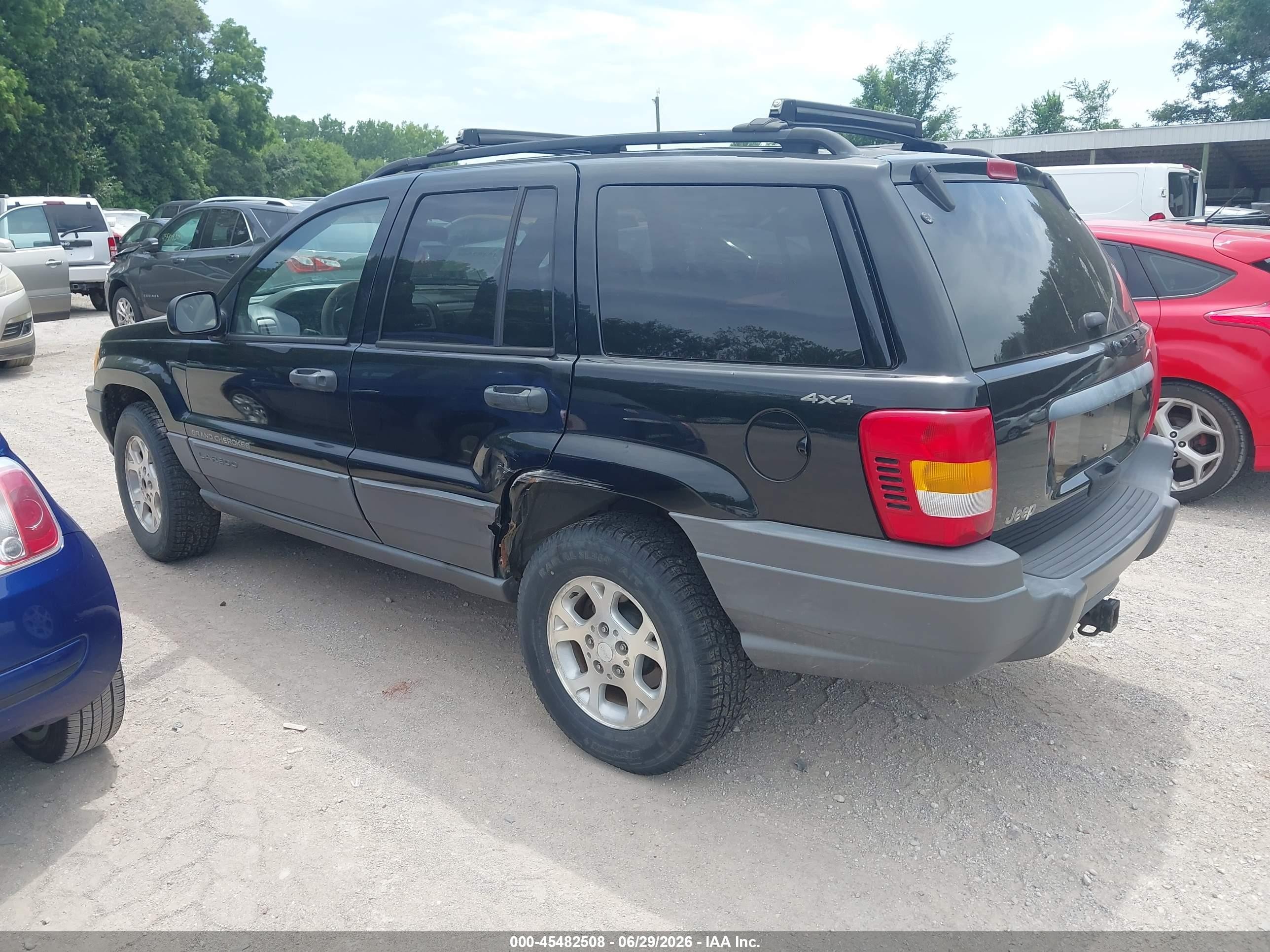 2001 Jeep Grand Cherokee Laredo Black vin: 1J4GW48S41C603327