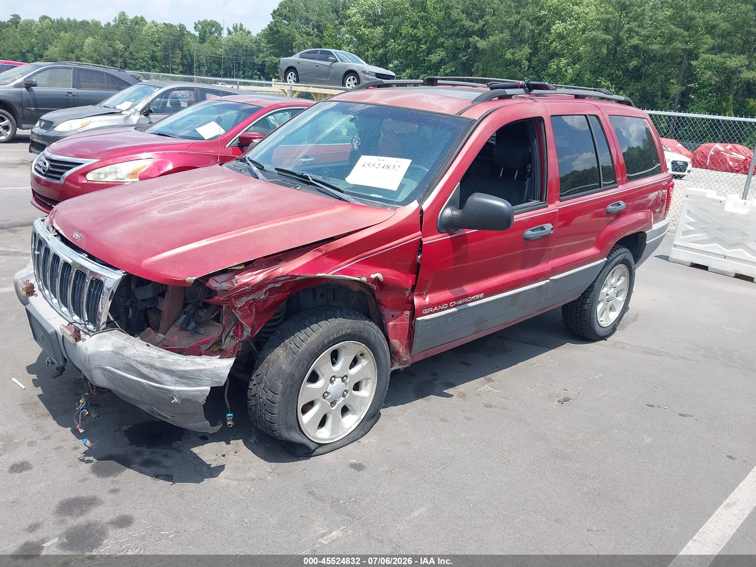2001 Jeep Grand Cherokee Laredo Темно-бордовый vin: 1J4GW48S41C700706