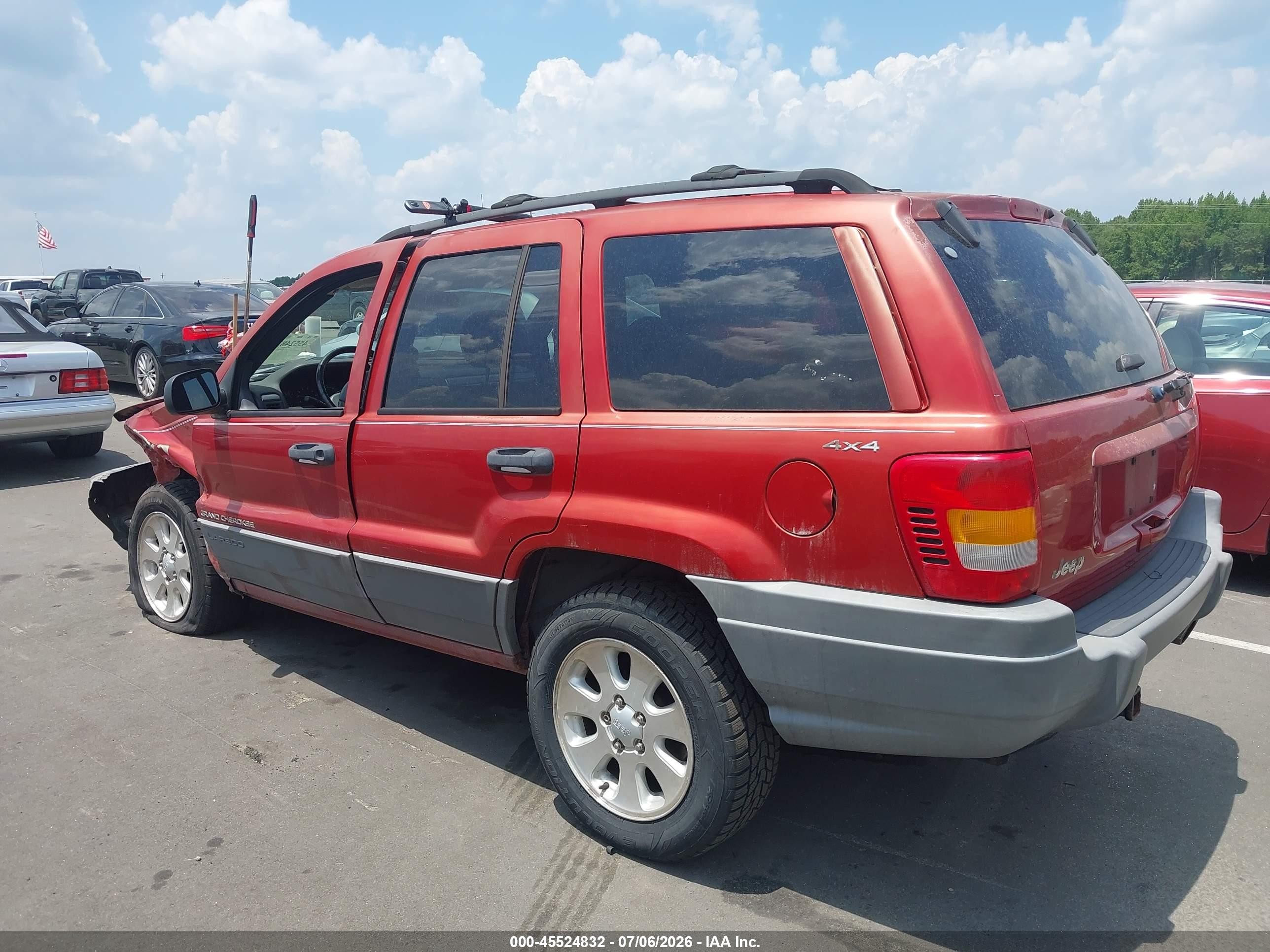 2001 Jeep Grand Cherokee Laredo Темно-бордовый vin: 1J4GW48S41C700706