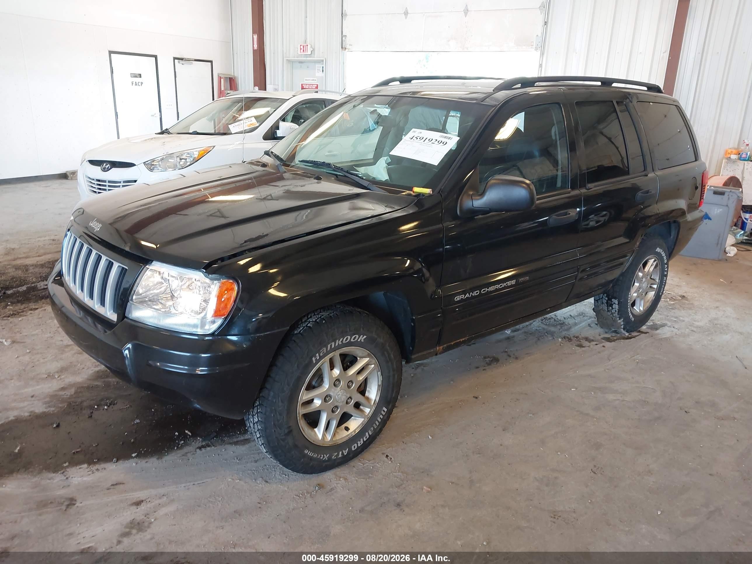 2004 Jeep Grand Cherokee Laredo Black vin: 1J4GW48S44C225630