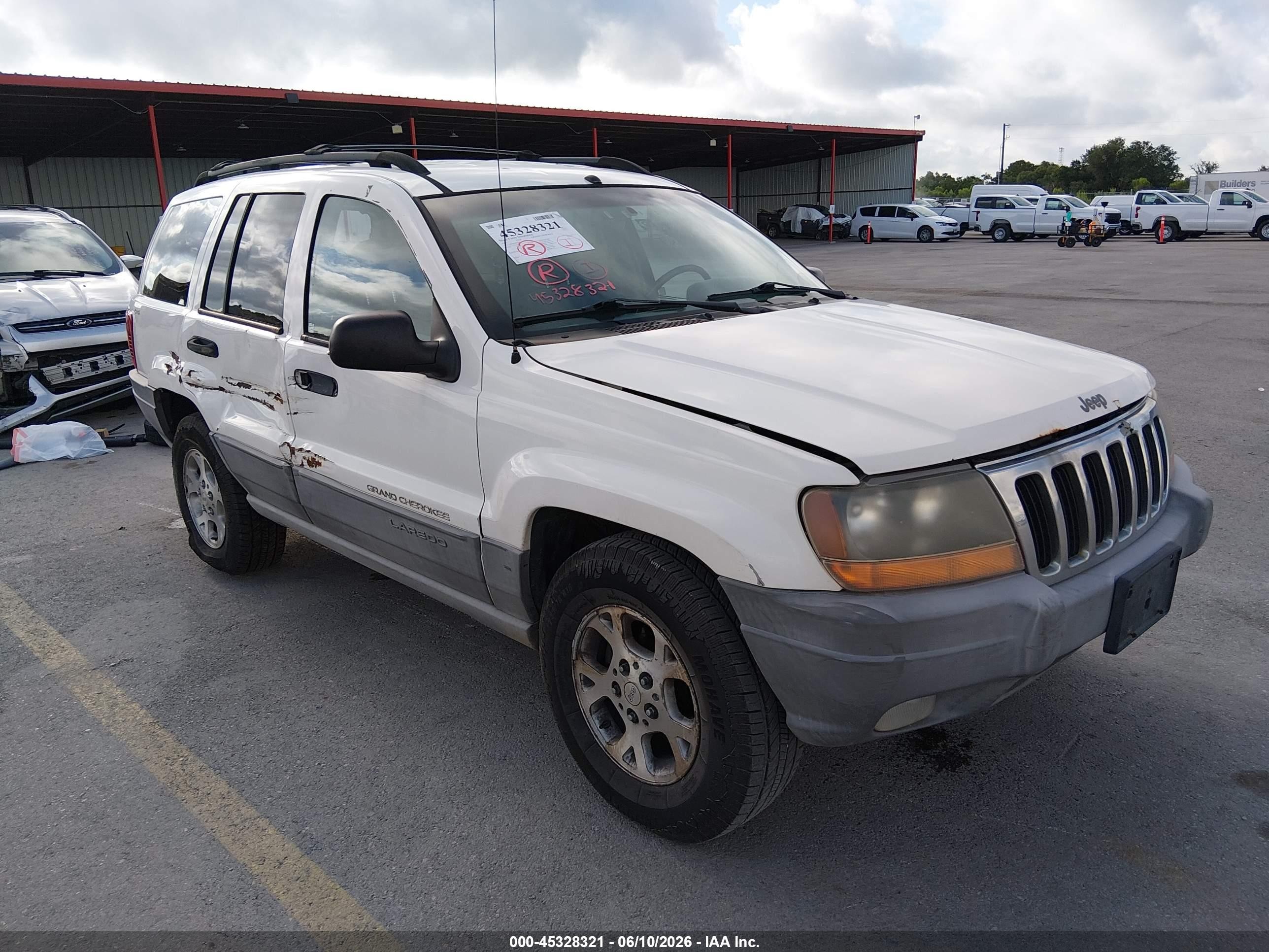 2000 Jeep Grand Cherokee Laredo White vin: 1J4GW48S4YC189539