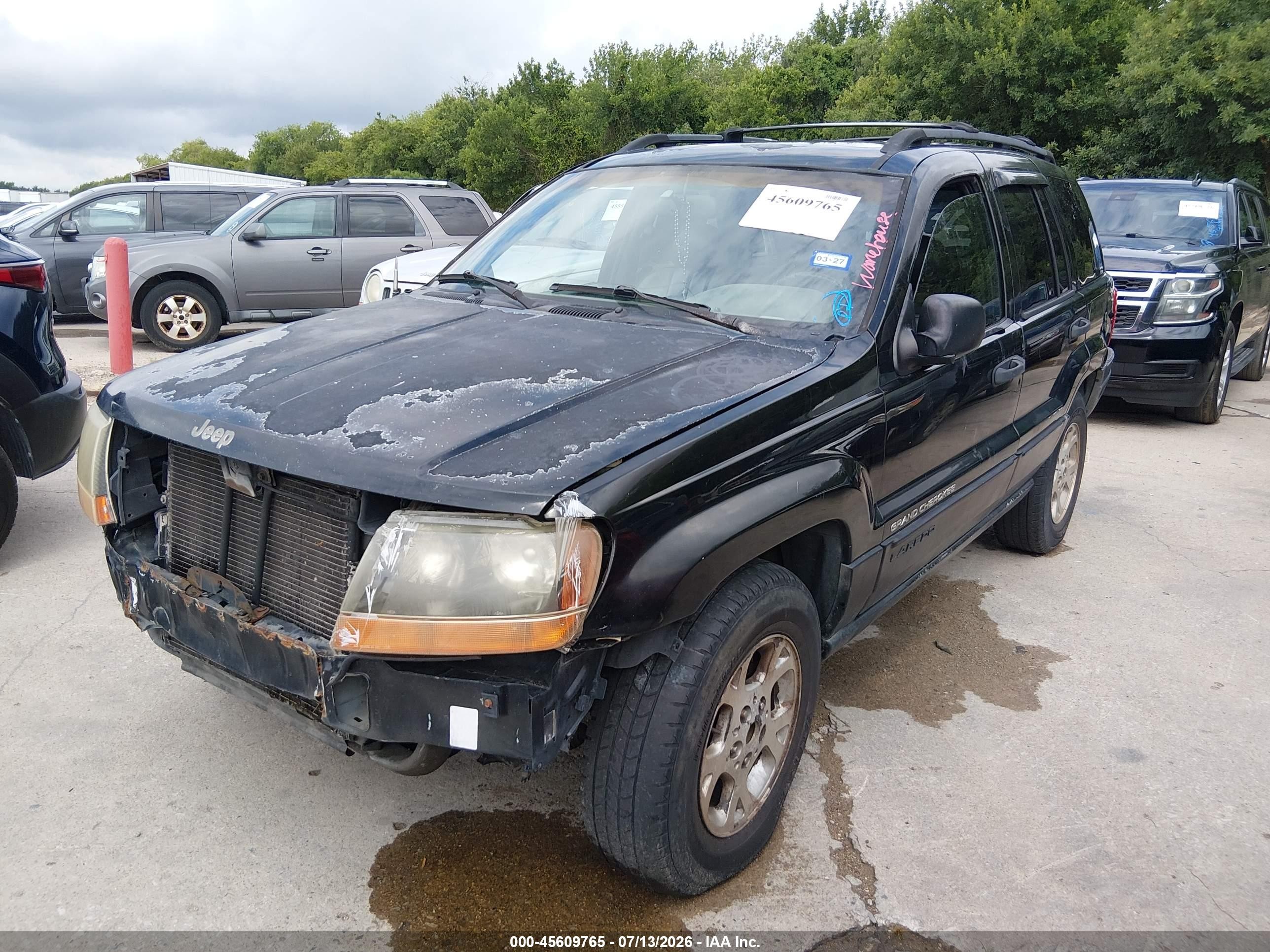 2000 Jeep Grand Cherokee Laredo Black vin: 1J4GW48S4YC324423