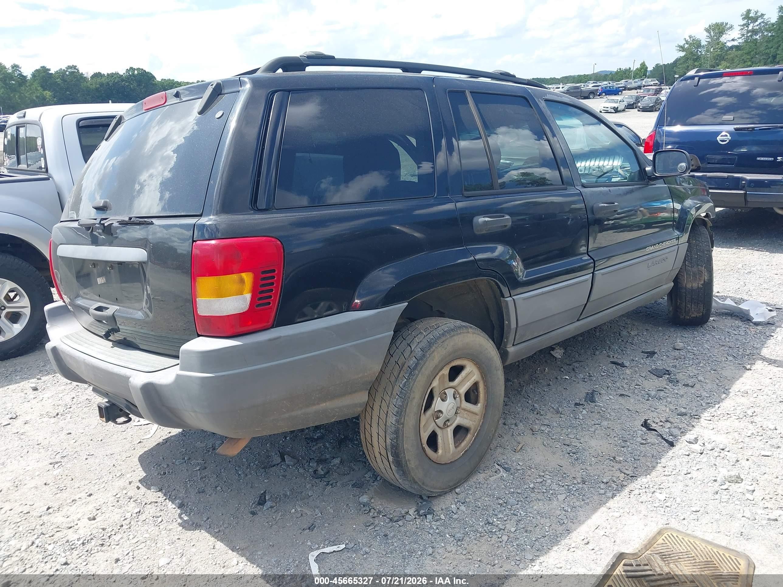 2002 Jeep Grand Cherokee Laredo Black vin: 1J4GW48S52C167427