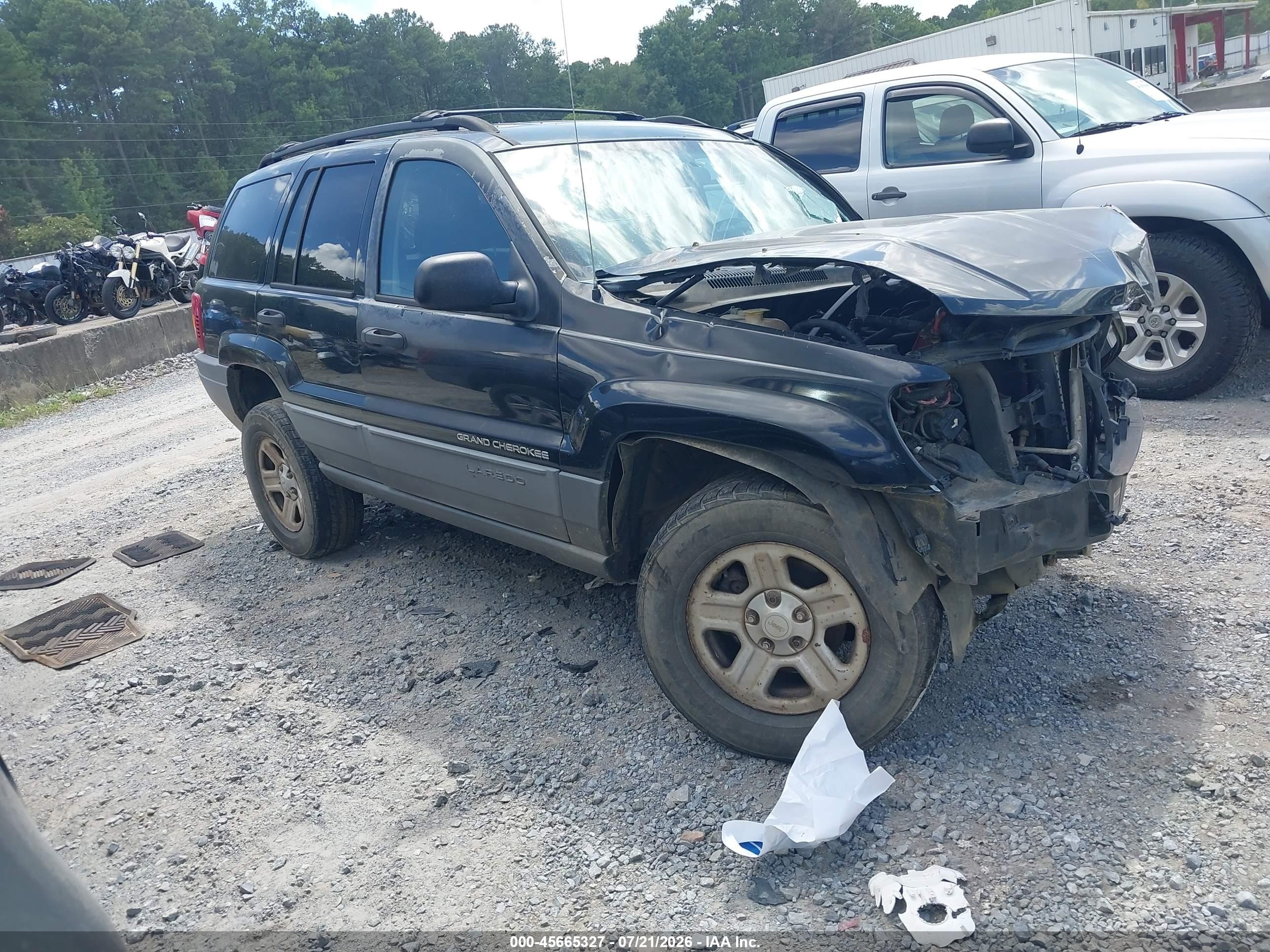2002 Jeep Grand Cherokee Laredo Black vin: 1J4GW48S52C167427