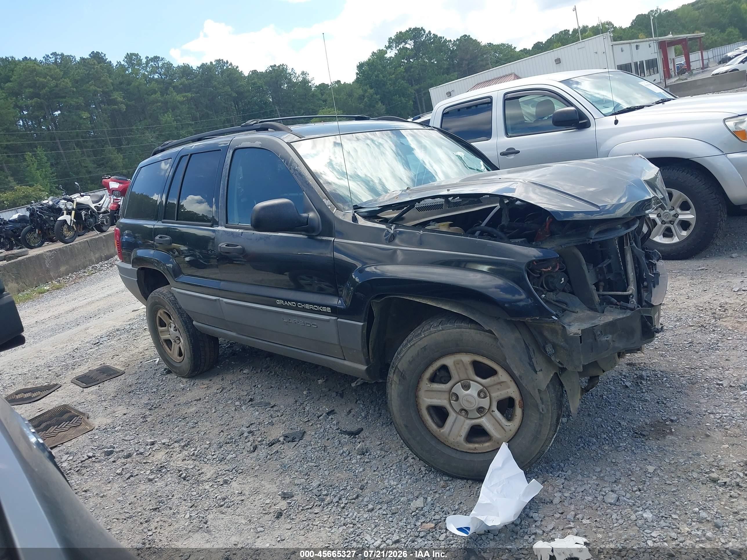 2002 Jeep Grand Cherokee Laredo Black vin: 1J4GW48S52C167427