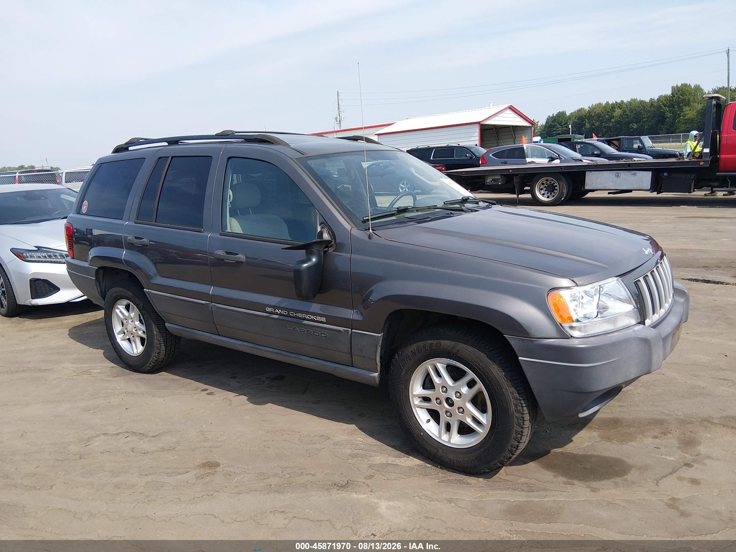 2004 Jeep Grand Cherokee Laredo Серый vin: 1J4GW48S54C318799