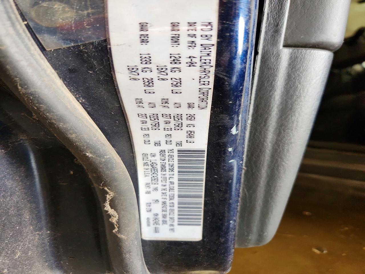 2004 Jeep Grand Cherokee Laredo Blue vin: 1J4GW48S54C428218