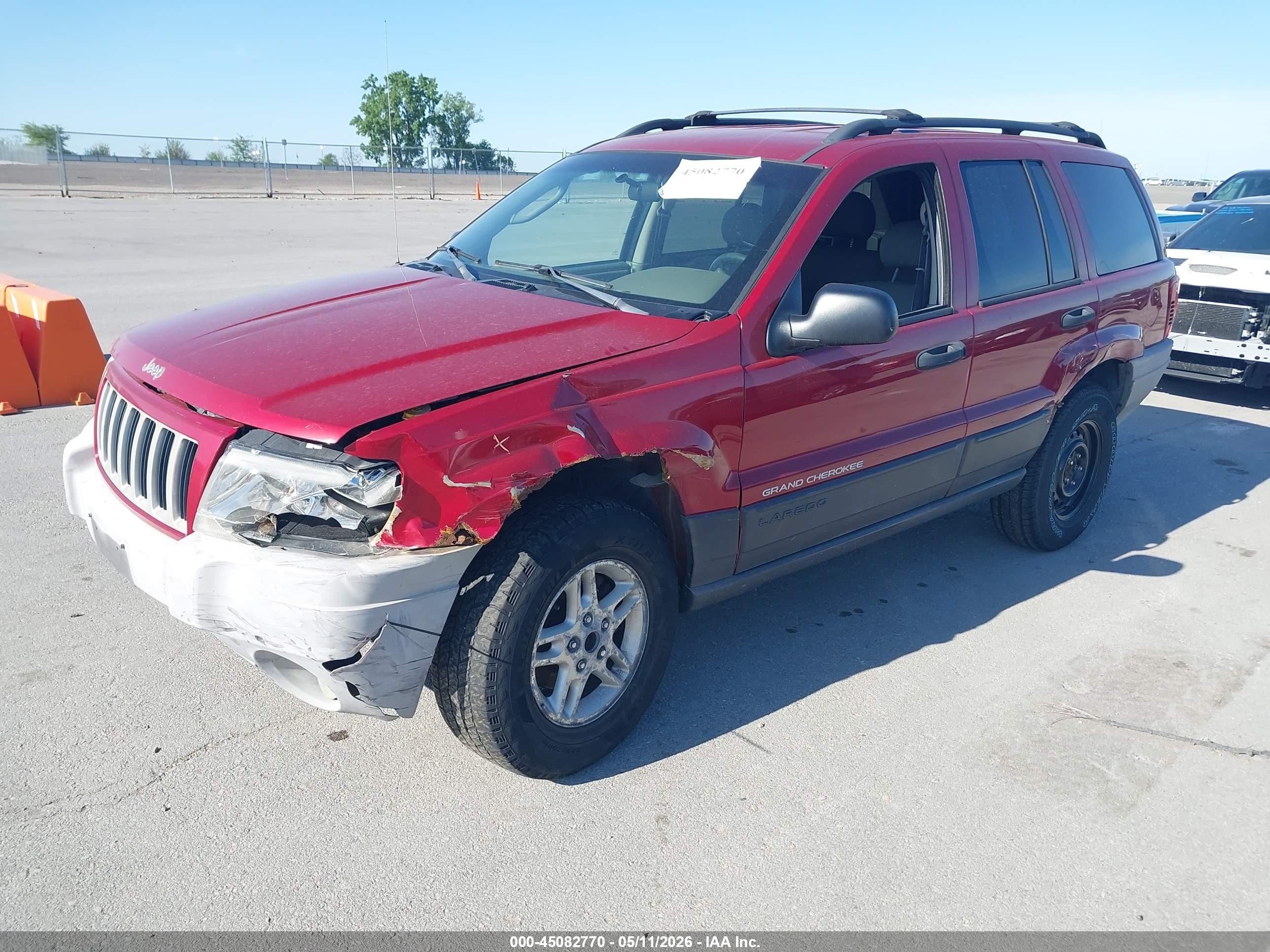 2004 Jeep Grand Cherokee Laredo Красный vin: 1J4GW48S64C219182