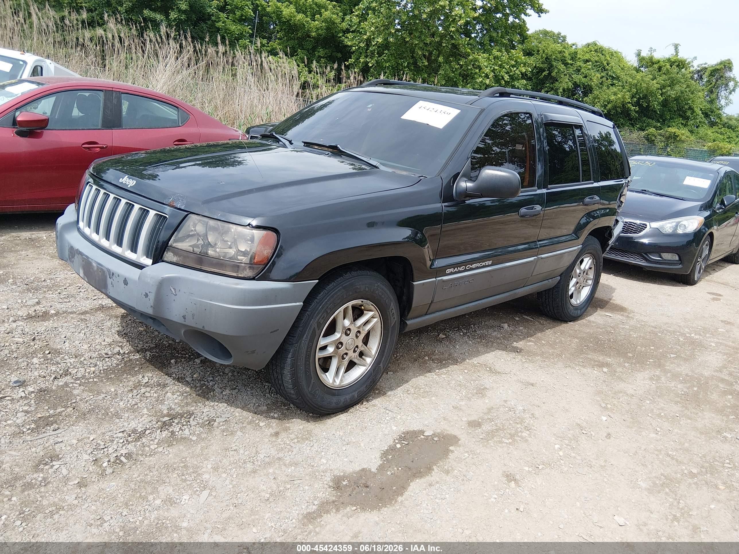 2004 Jeep Grand Cherokee Laredo Black vin: 1J4GW48S74C348919