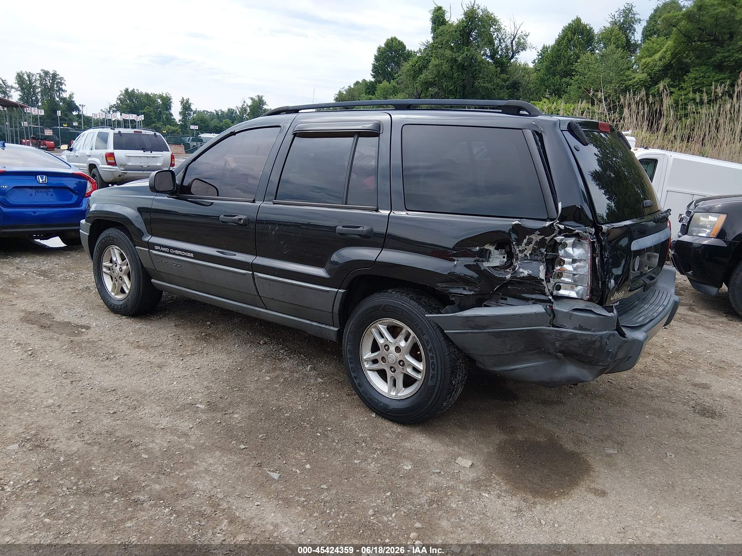 2004 Jeep Grand Cherokee Laredo Black vin: 1J4GW48S74C348919