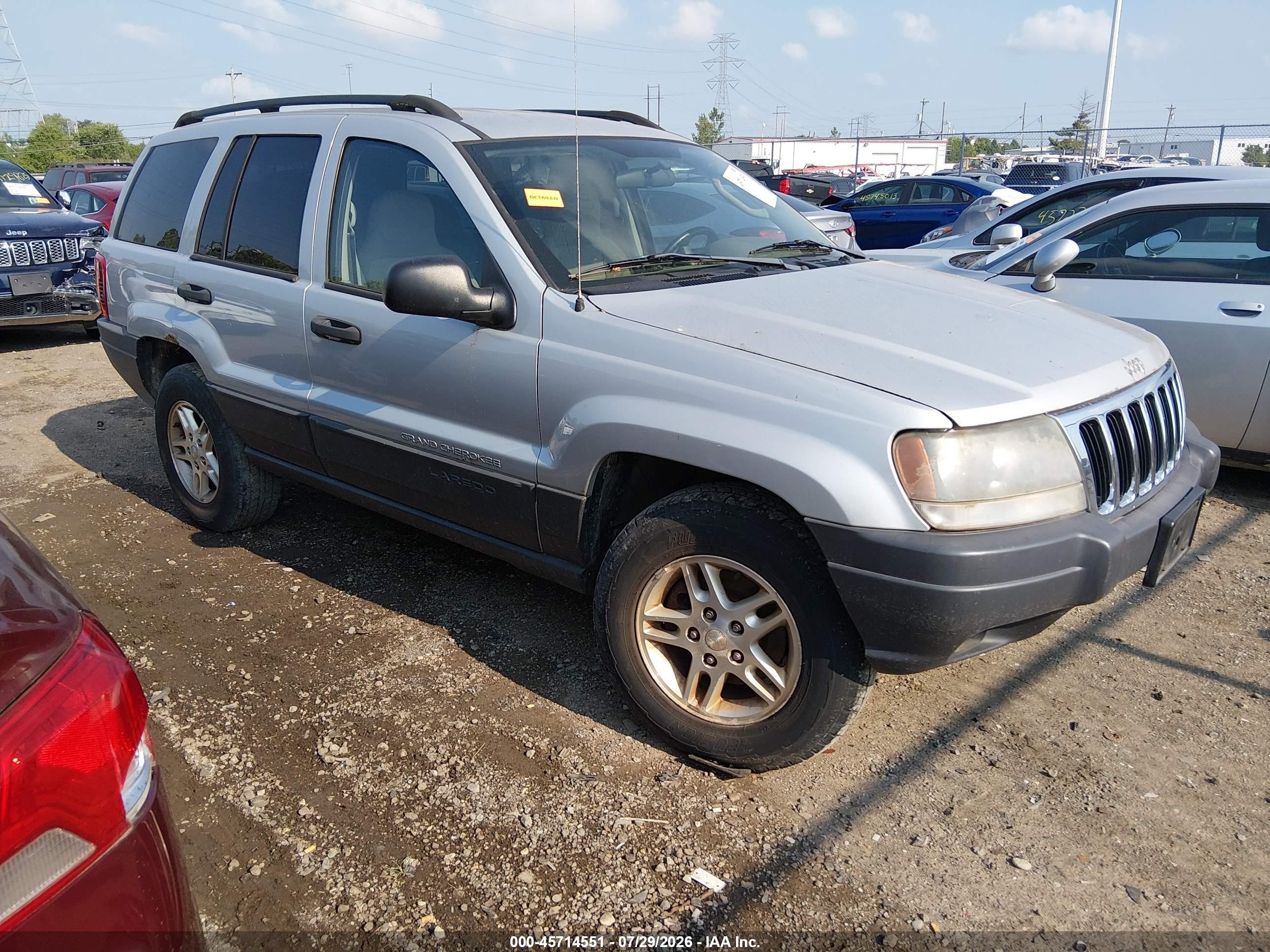 2003 Jeep Grand Cherokee Laredo Silver vin: 1J4GW48S83C564003