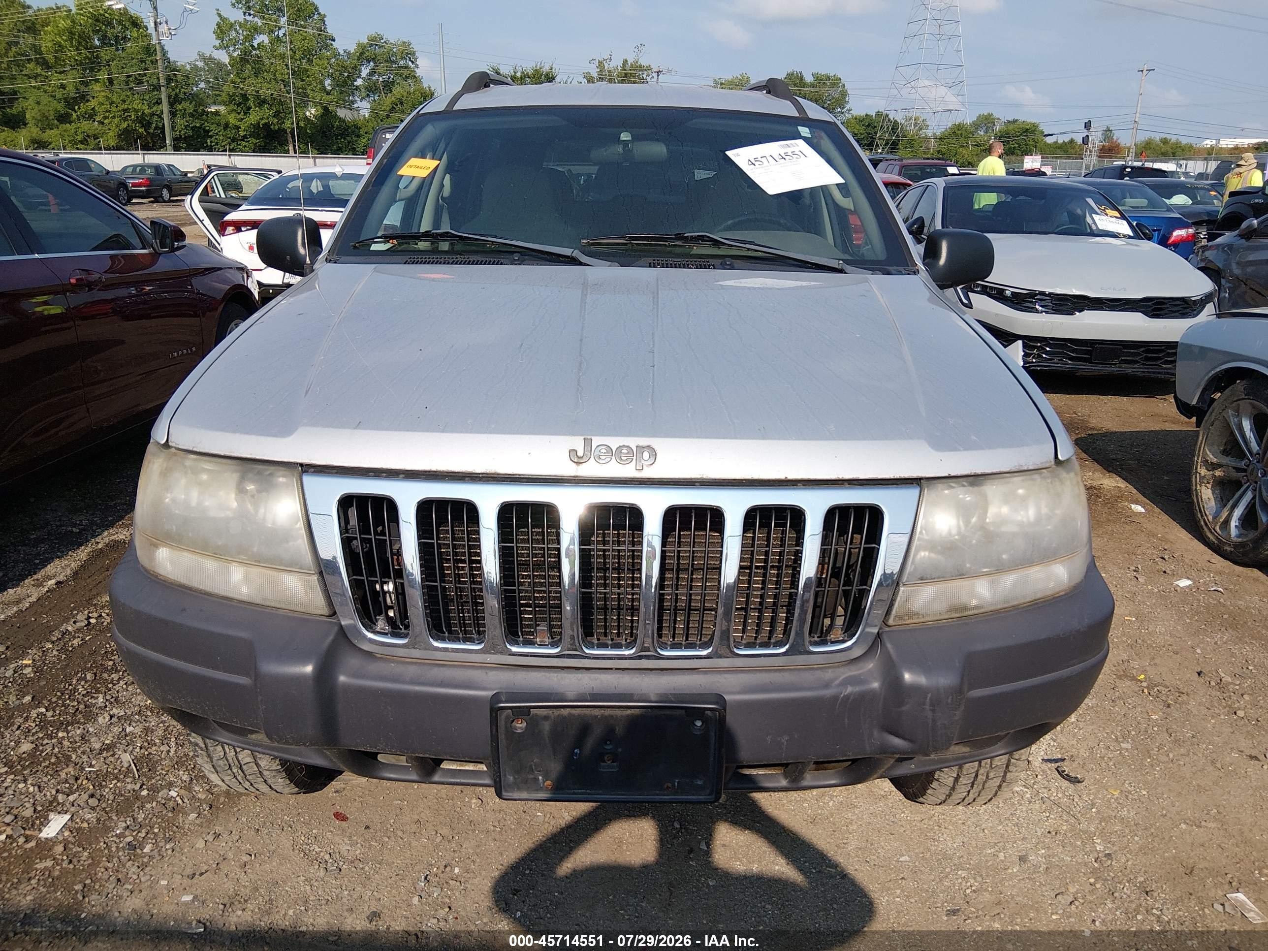 2003 Jeep Grand Cherokee Laredo Silver vin: 1J4GW48S83C564003