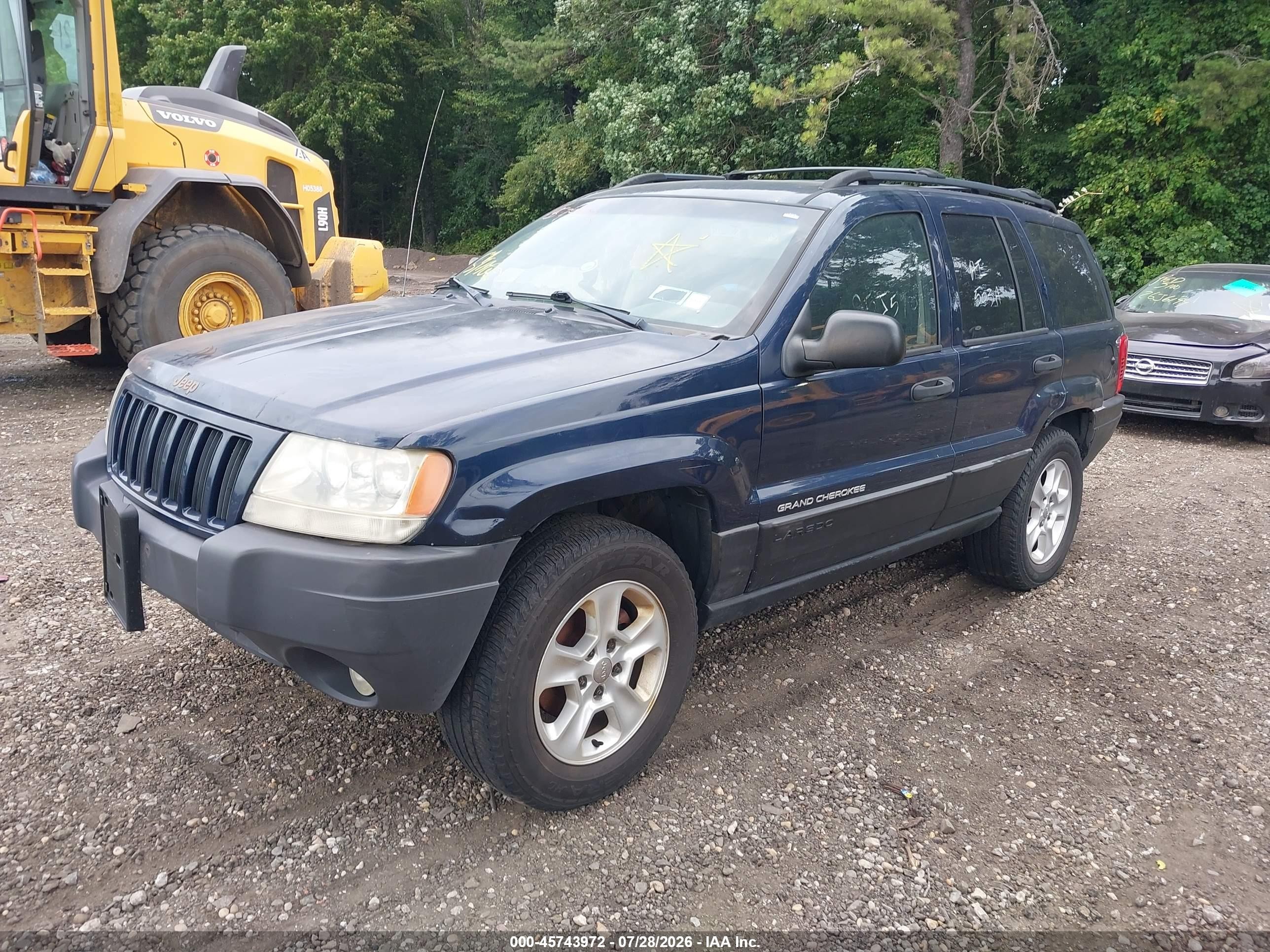 2004 Jeep Grand Cherokee Laredo Синий vin: 1J4GW48S84C350193