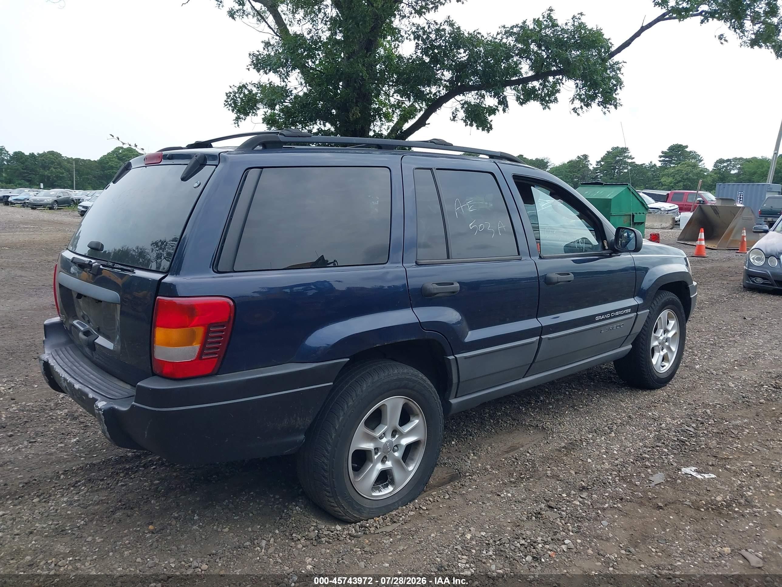 2004 Jeep Grand Cherokee Laredo Синий vin: 1J4GW48S84C350193