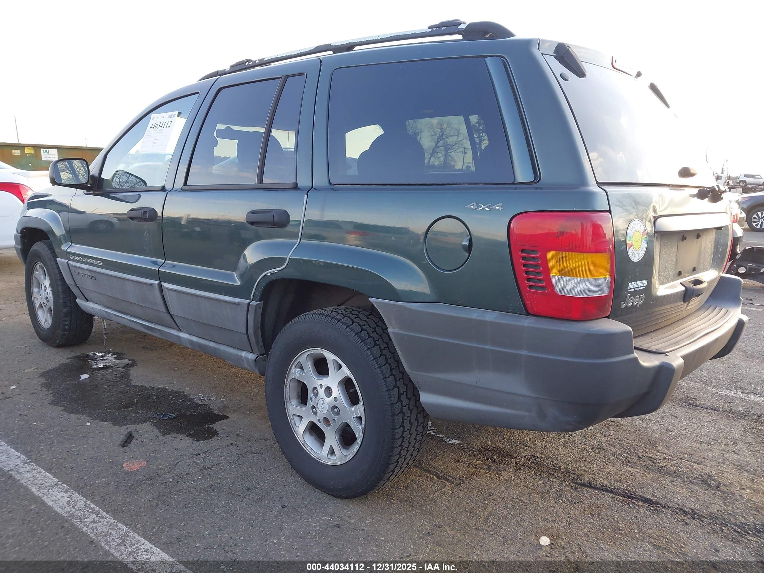 2000 Jeep Grand Cherokee Laredo Green vin: 1J4GW48S8YC219934