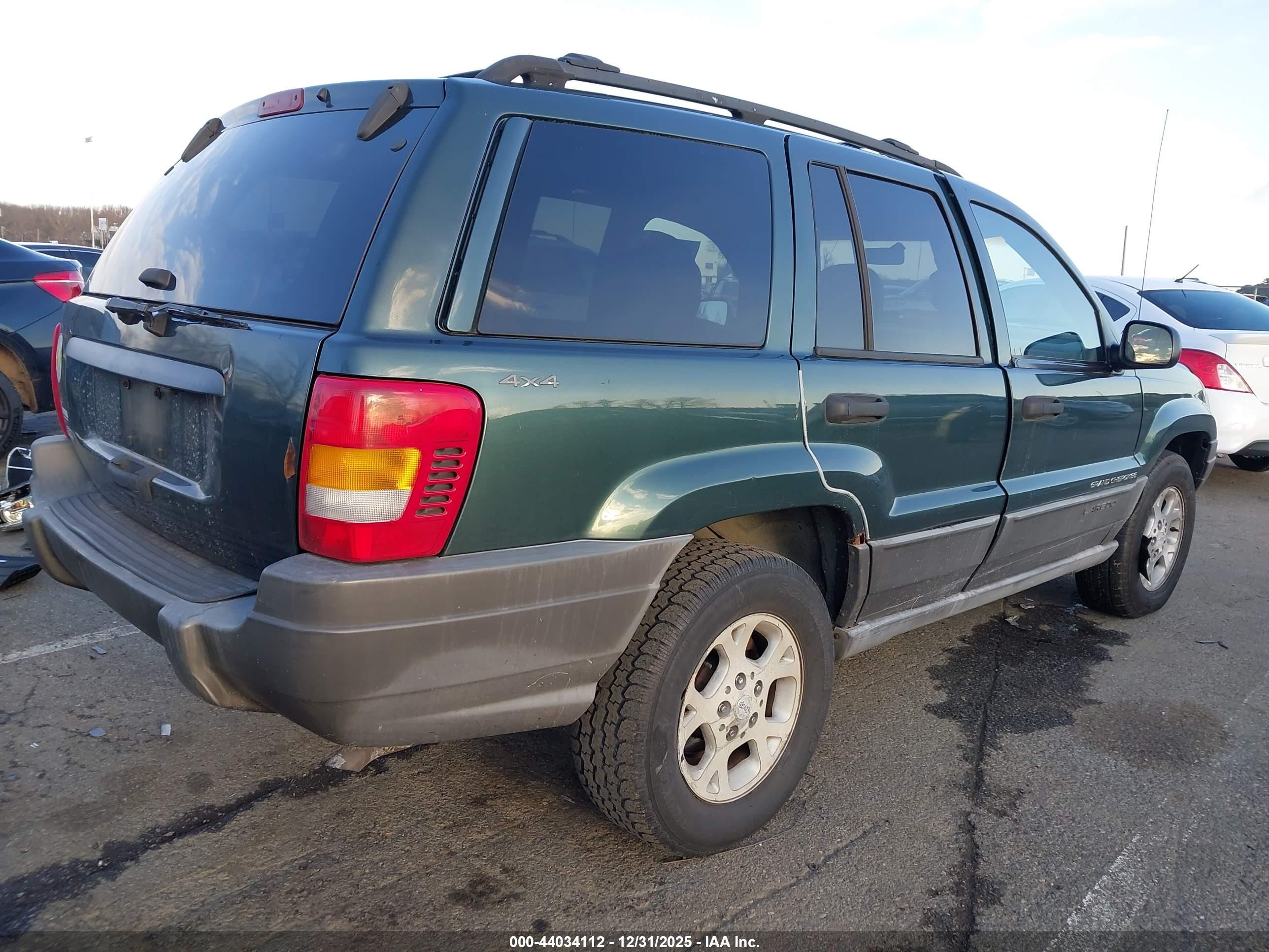 2000 Jeep Grand Cherokee Laredo Green vin: 1J4GW48S8YC219934