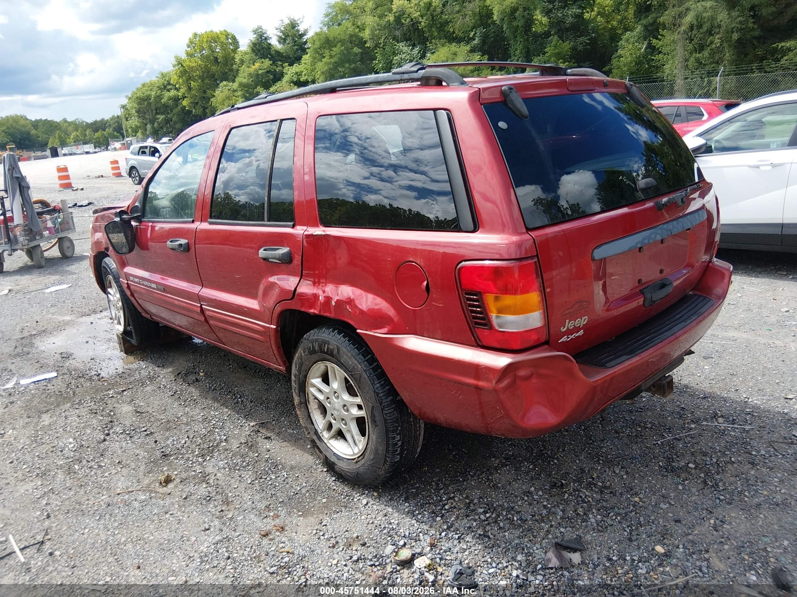 2004 Jeep Grand Cherokee Laredo Red vin: 1J4GW48S94C267629