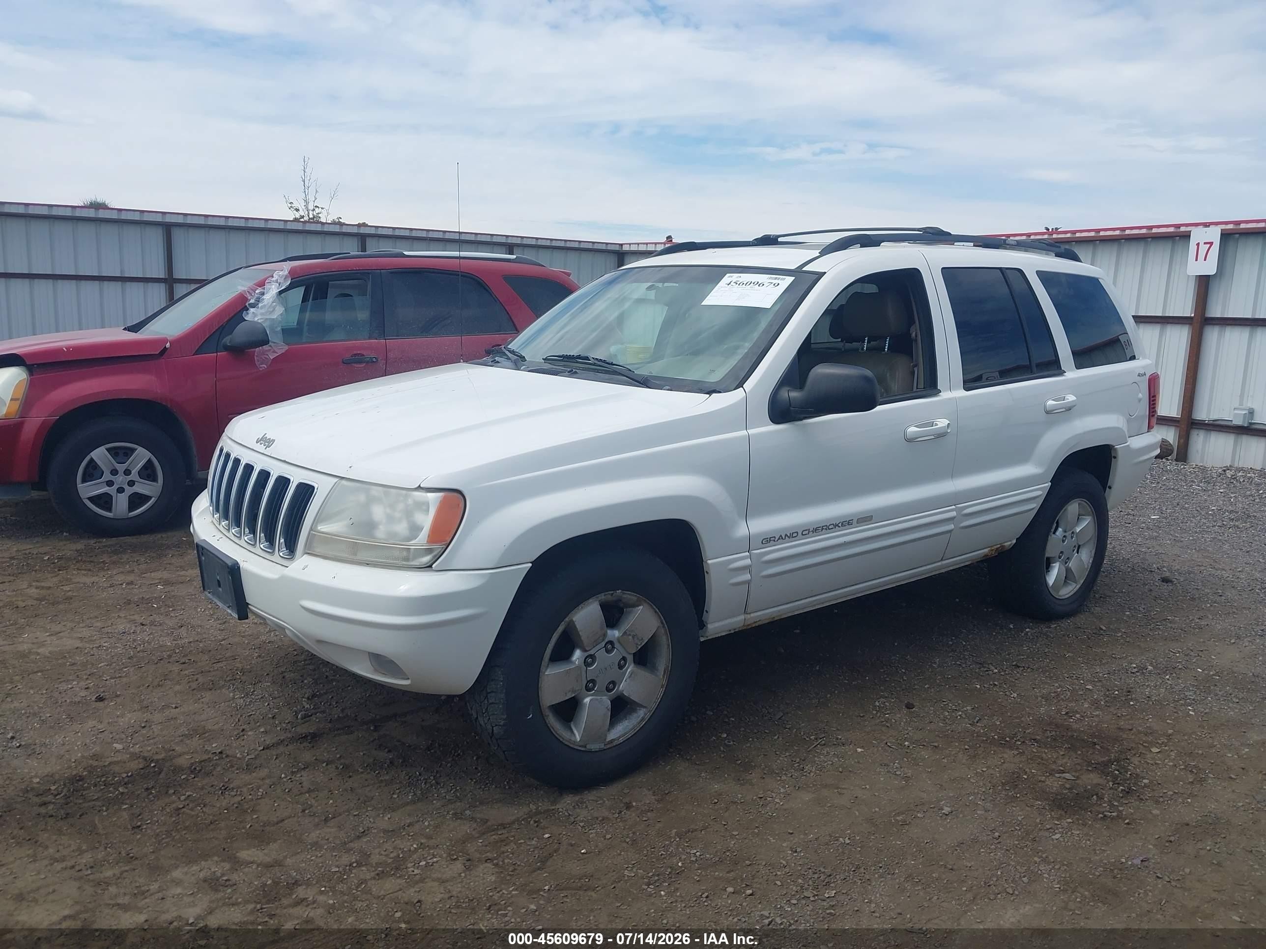 2001 Jeep Grand Cherokee Limited White vin: 1J4GW58N01C526648