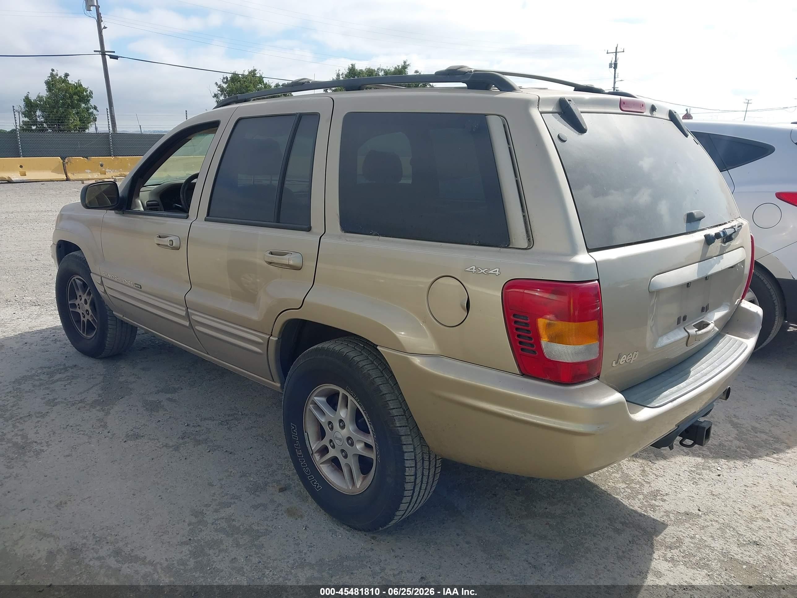 2000 Jeep Grand Cherokee Limited Gold vin: 1J4GW58N3YC243624