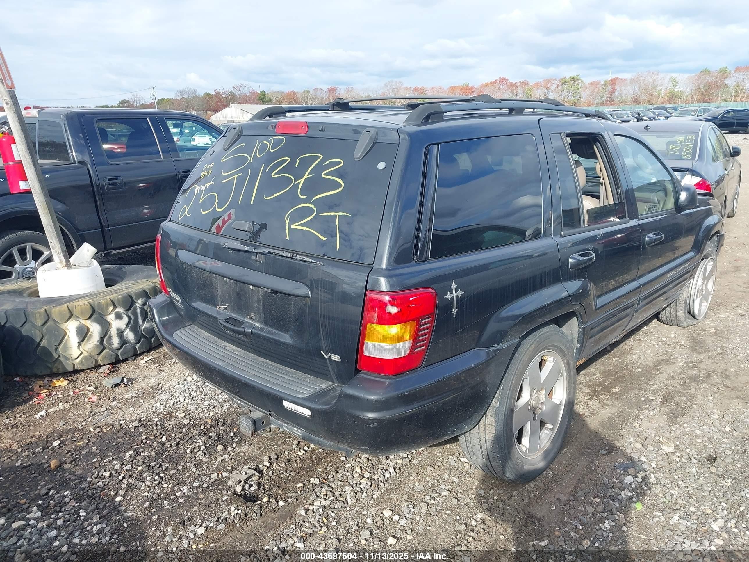 2003 Jeep Grand Cherokee Limited Black vin: 1J4GW58N43C593983