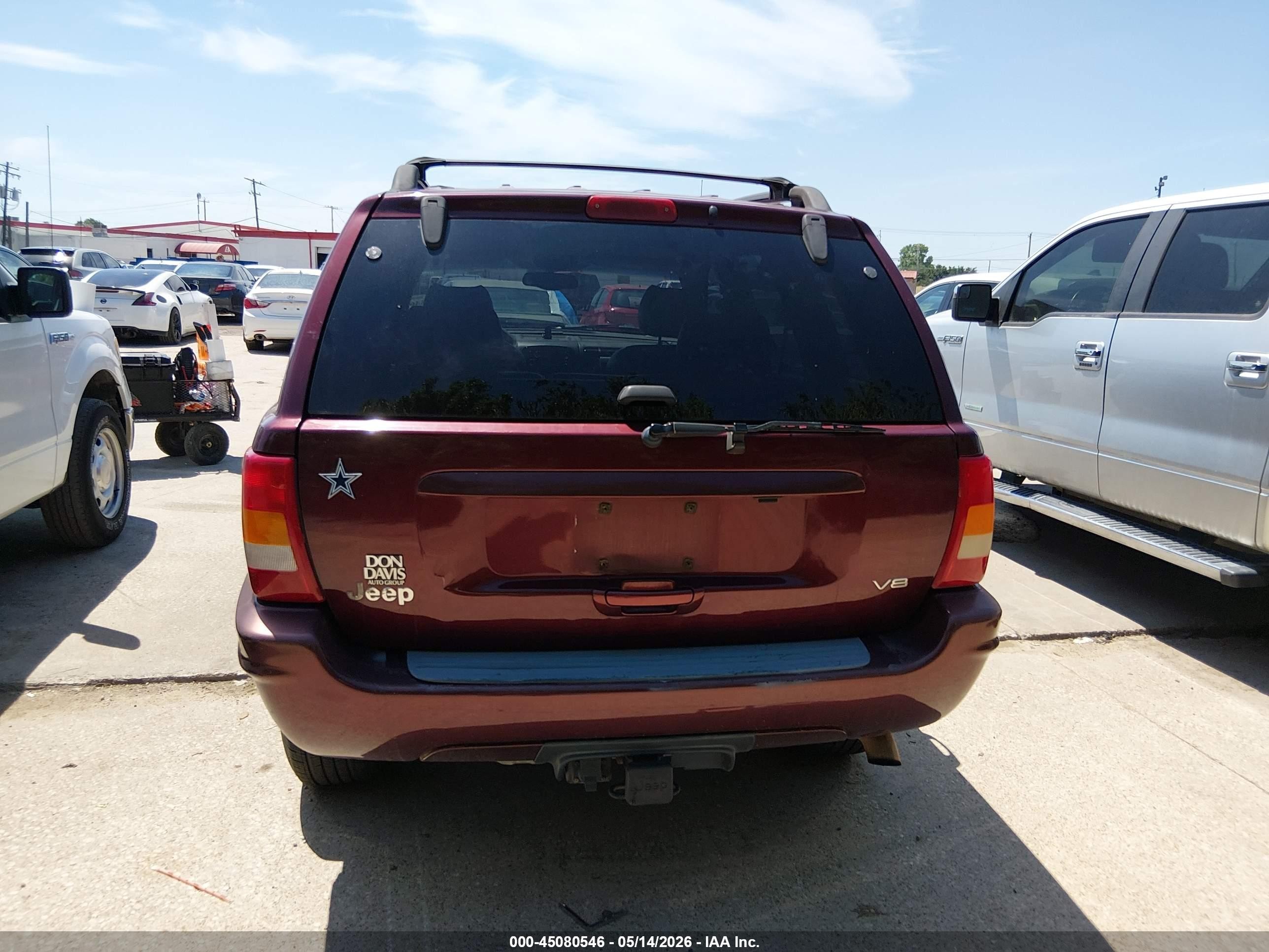 2001 Jeep Grand Cherokee Limited Burgundy vin: 1J4GW58N81C661599
