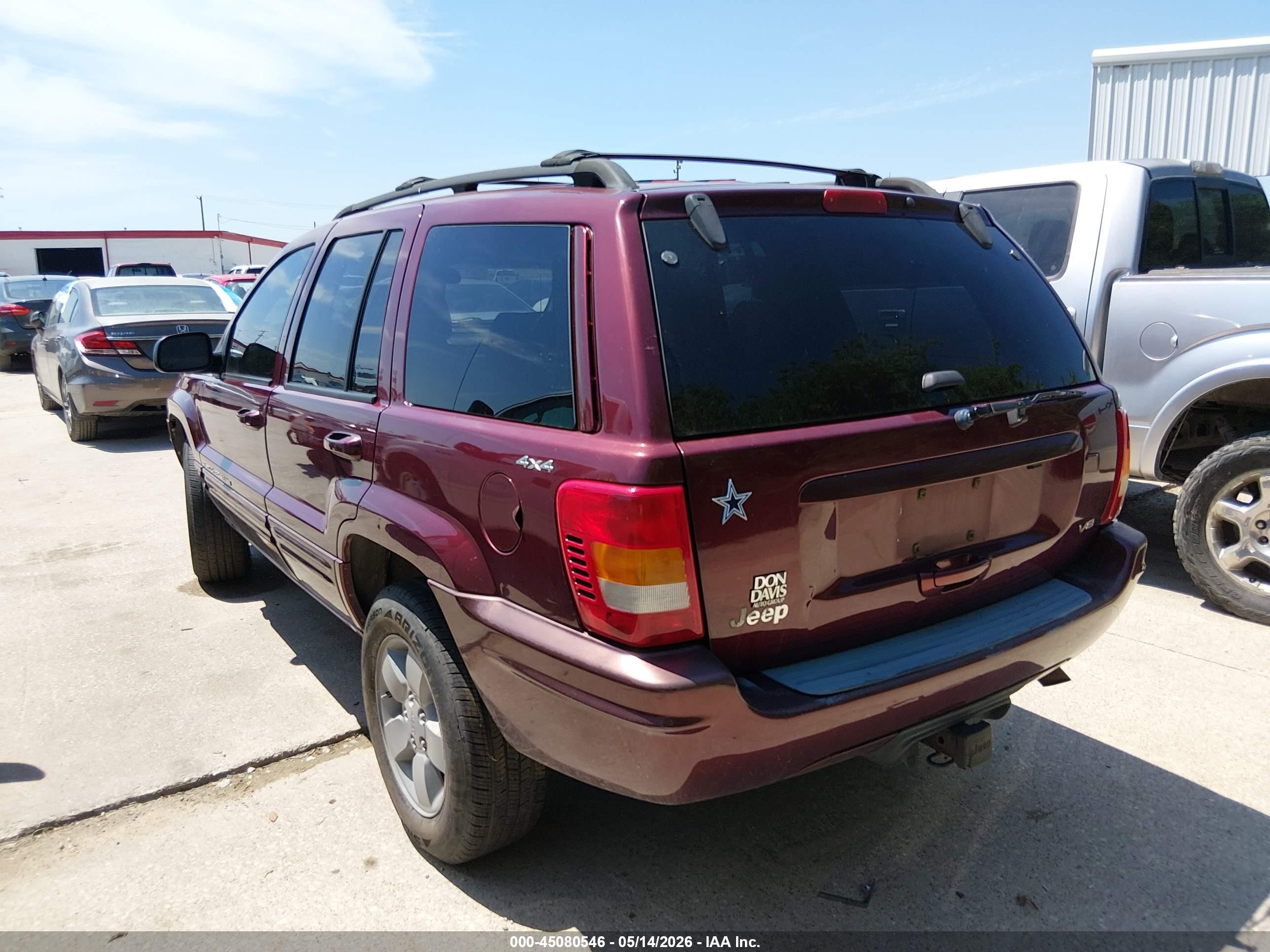 2001 Jeep Grand Cherokee Limited Burgundy vin: 1J4GW58N81C661599