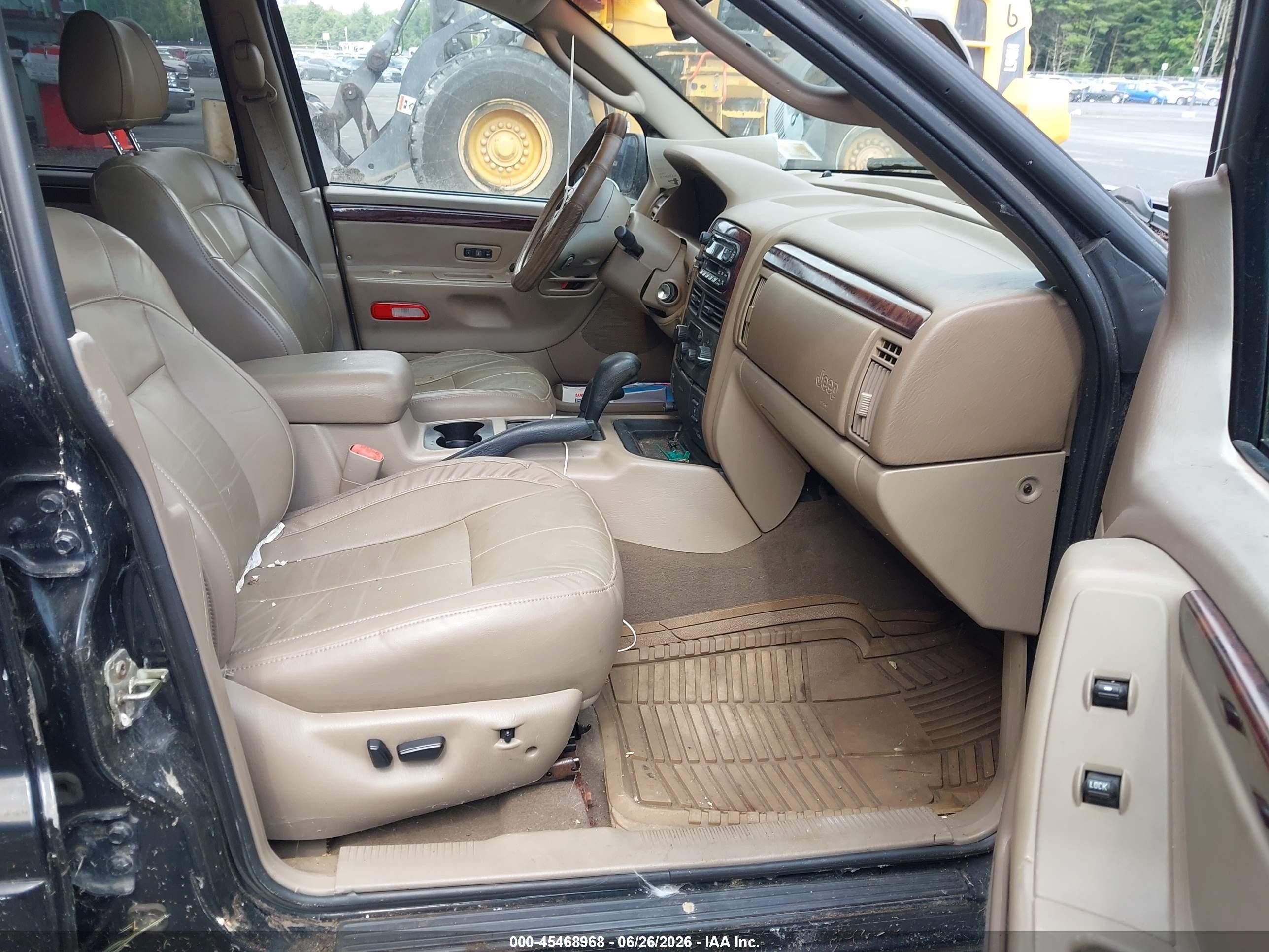 2002 Jeep Grand Cherokee Limited Black vin: 1J4GW58N92C313019