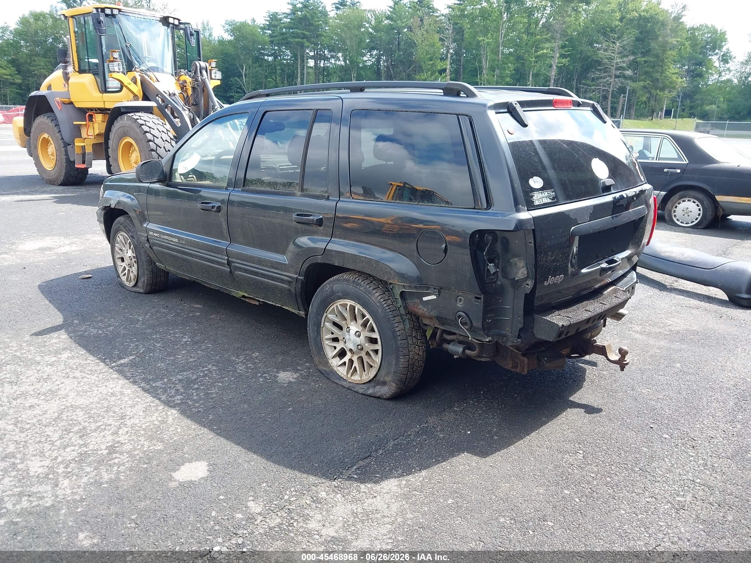 2002 Jeep Grand Cherokee Limited Black vin: 1J4GW58N92C313019