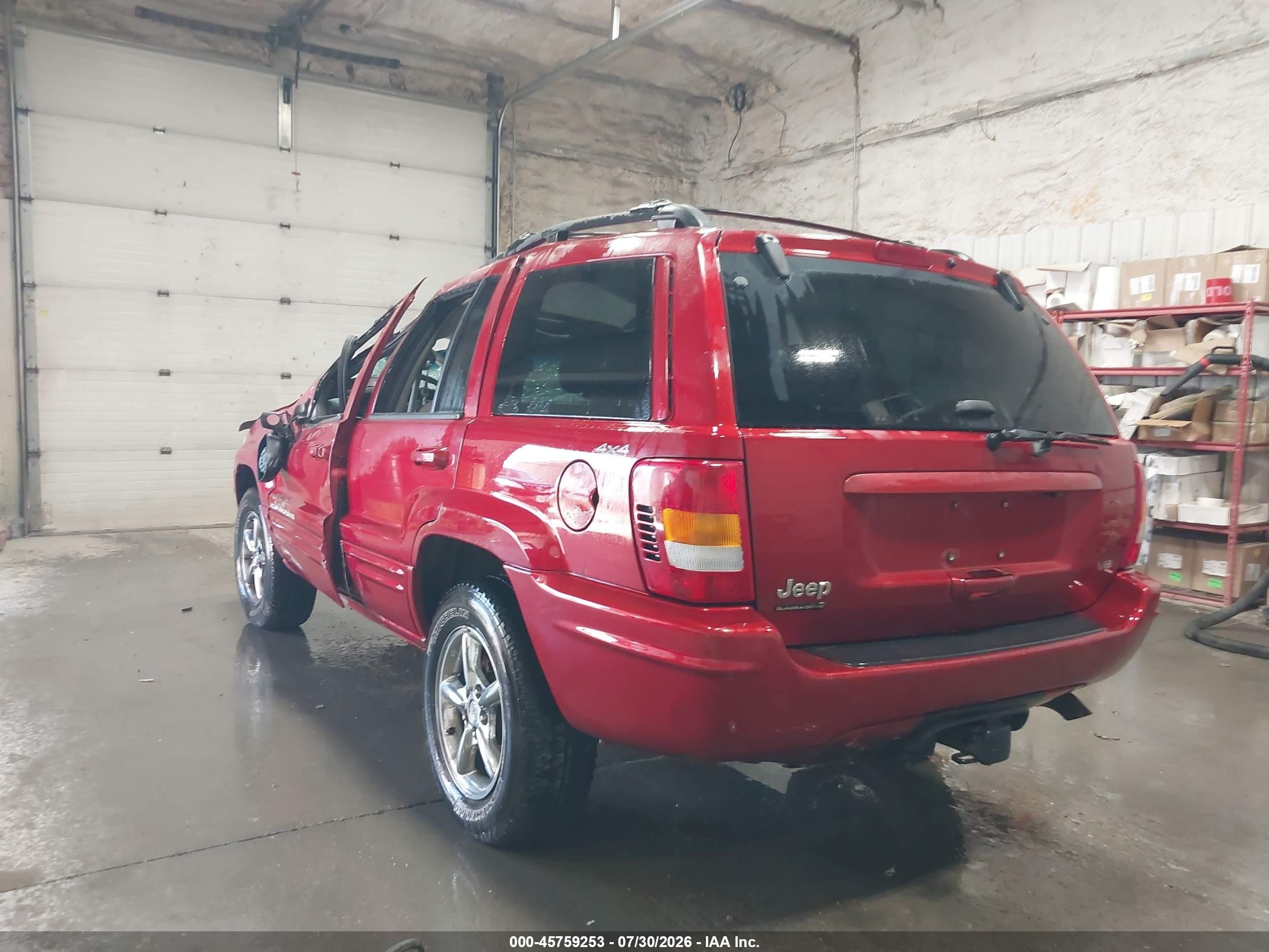 2001 Jeep Grand Cherokee Limited Red vin: 1J4GW58NX1C720216