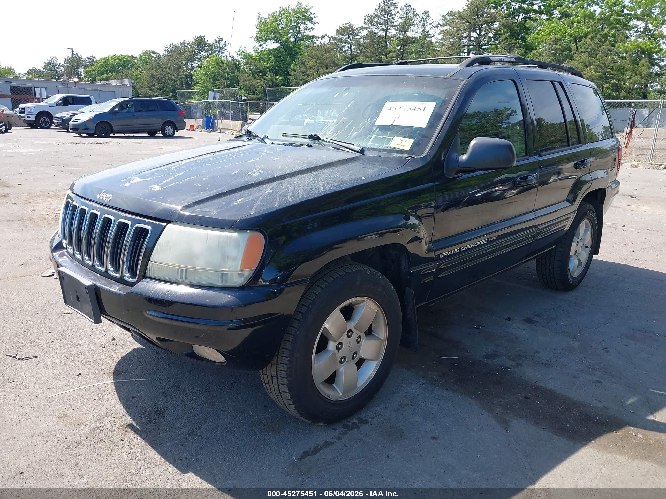 2001 Jeep Grand Cherokee Limited Black vin: 1J4GW58S51C704379