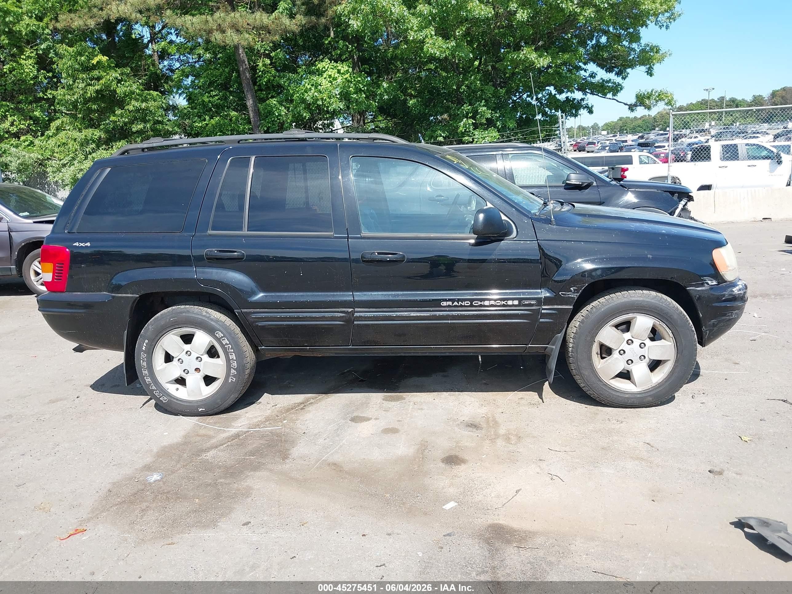 2001 Jeep Grand Cherokee Limited Black vin: 1J4GW58S51C704379
