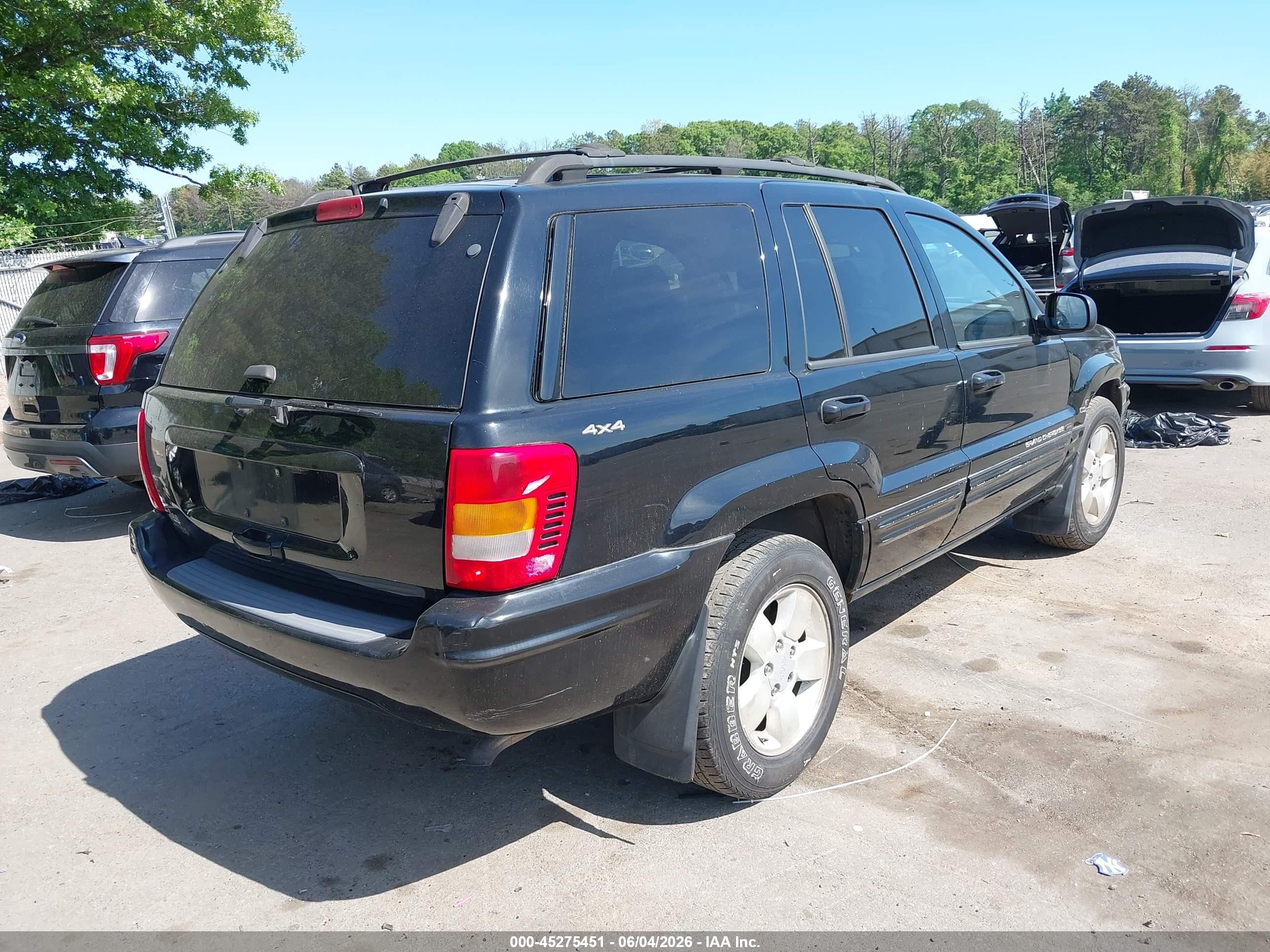 2001 Jeep Grand Cherokee Limited Black vin: 1J4GW58S51C704379