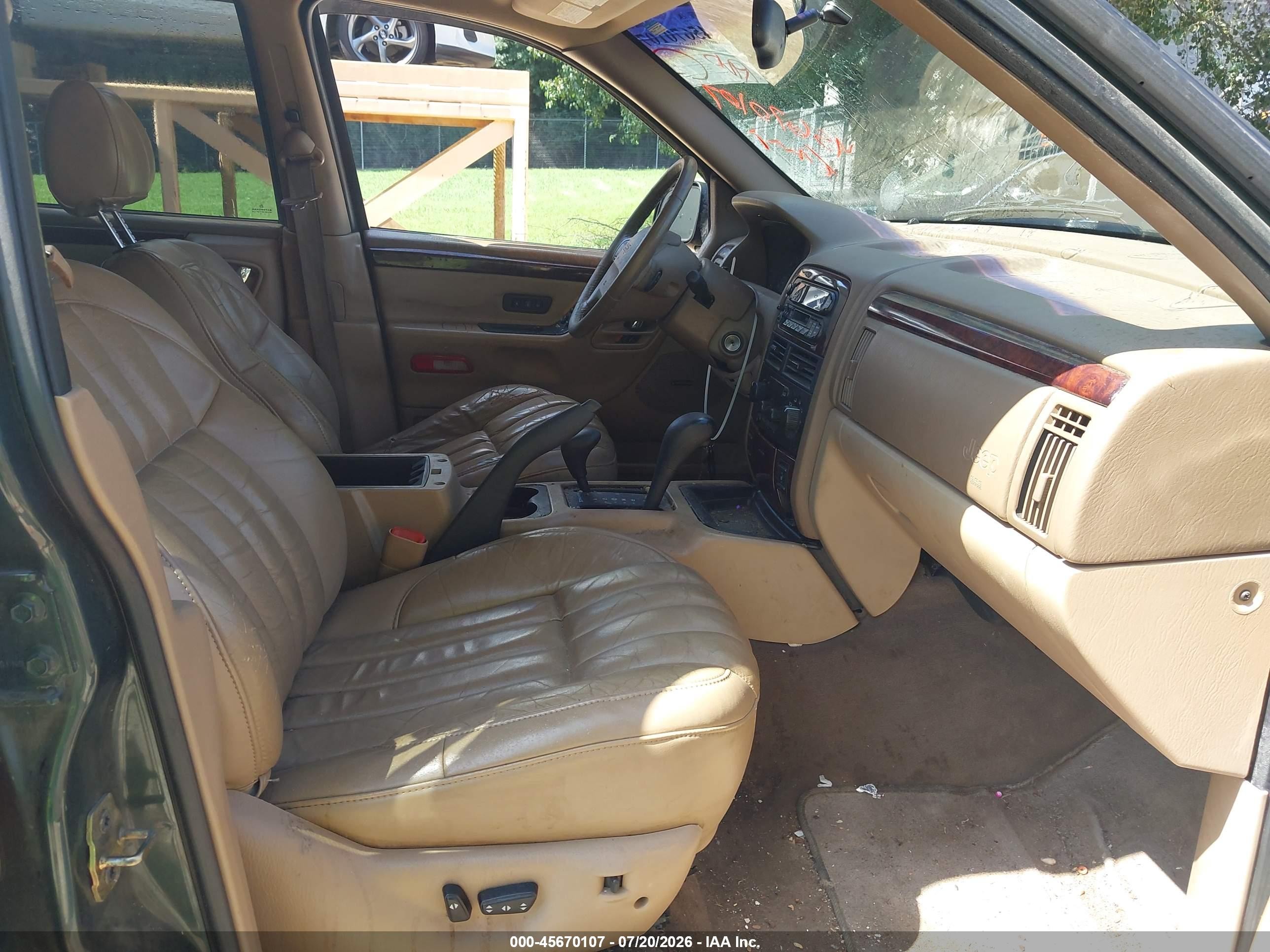 2000 Jeep Grand Cherokee Limited Green vin: 1J4GW58S5YC390629