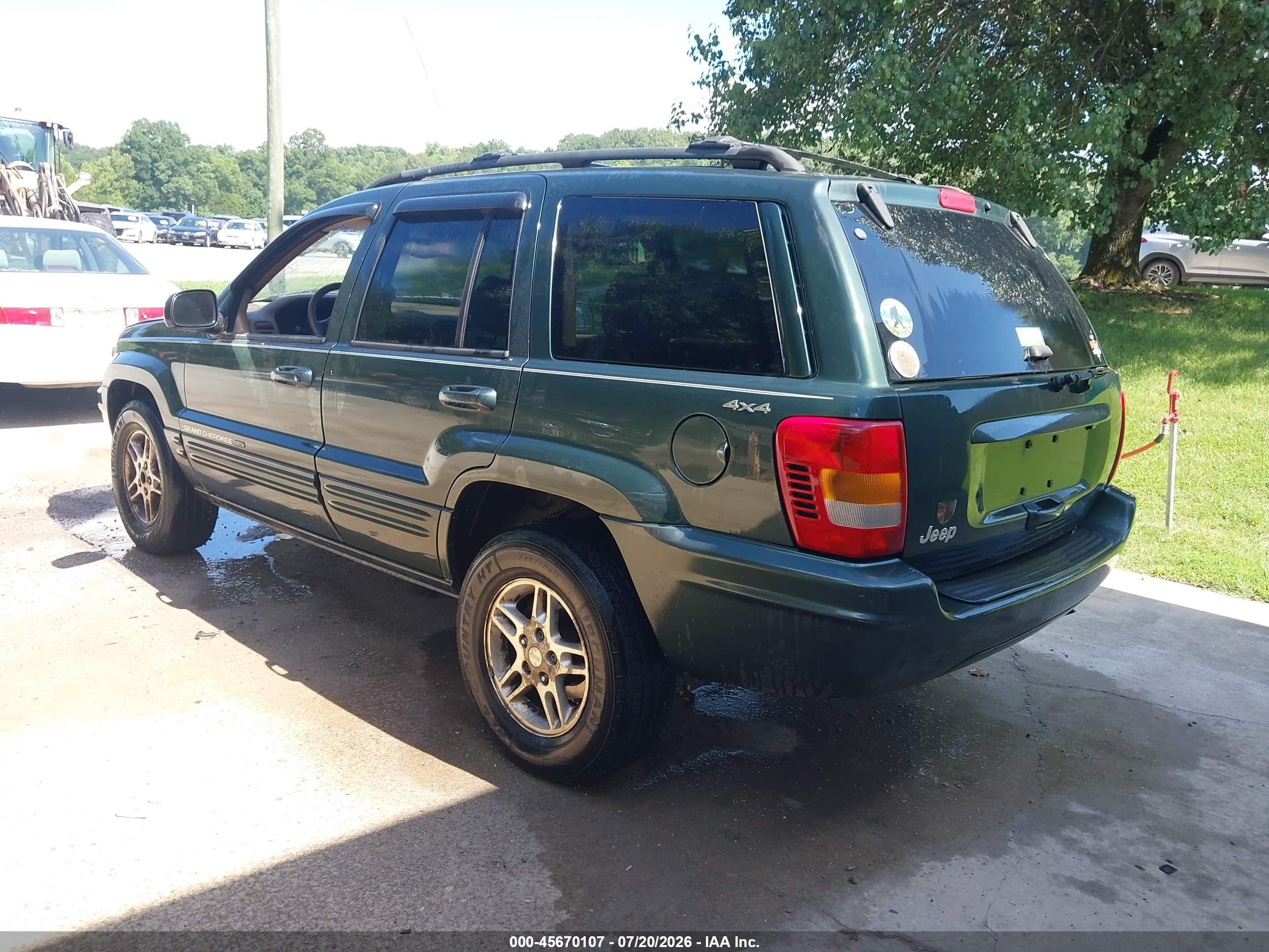 2000 Jeep Grand Cherokee Limited Green vin: 1J4GW58S5YC390629