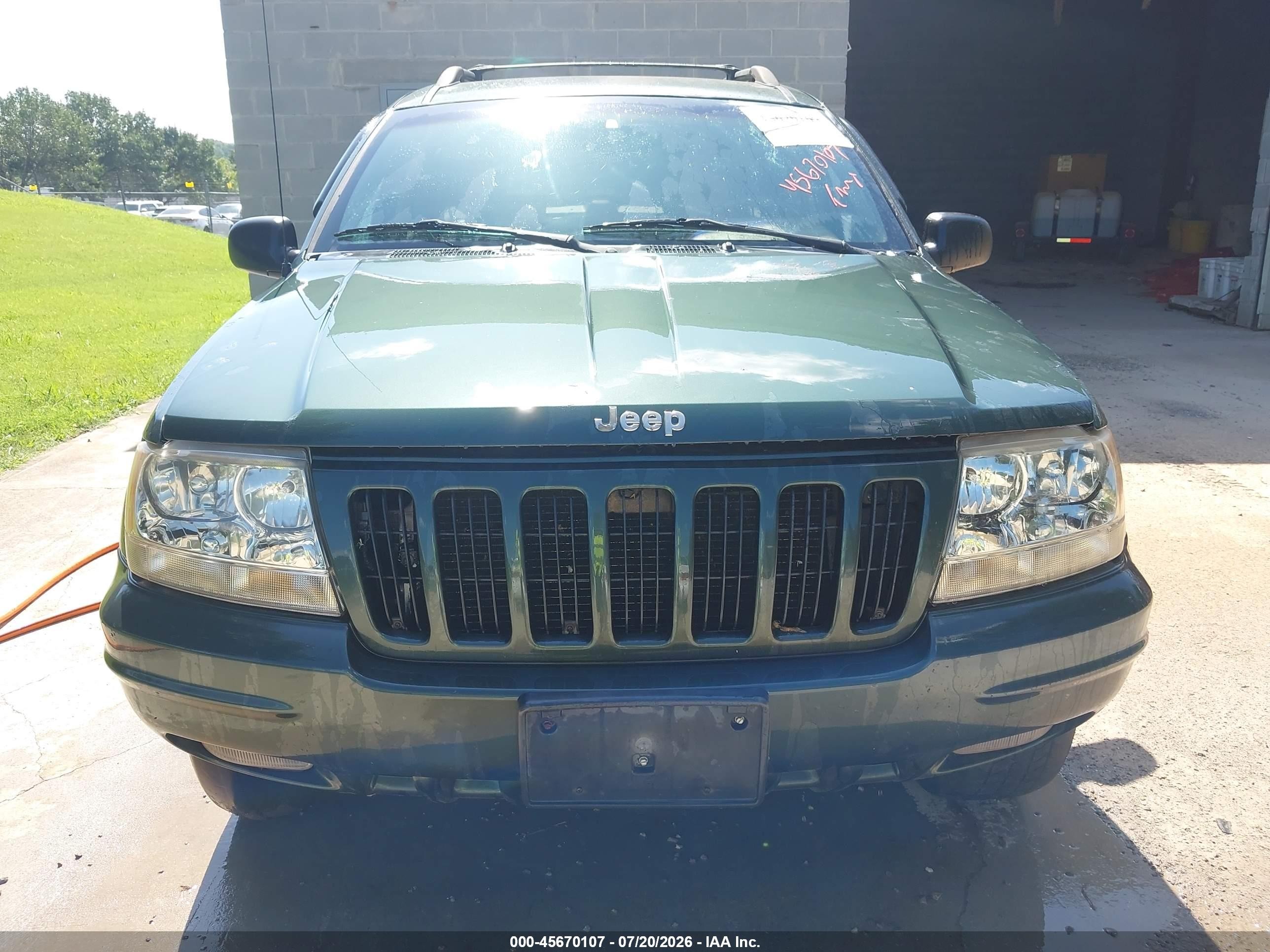 2000 Jeep Grand Cherokee Limited Green vin: 1J4GW58S5YC390629