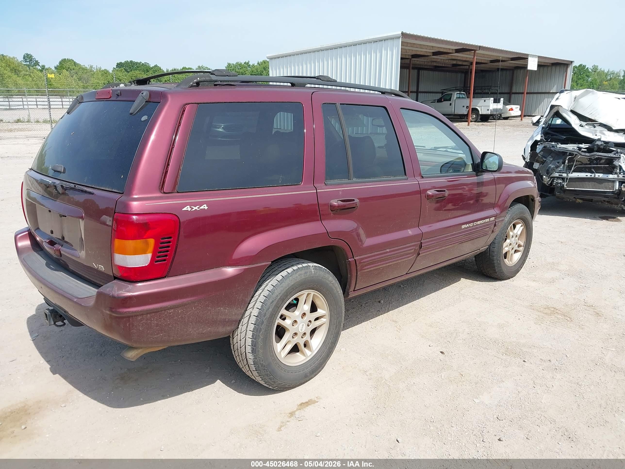 1999 Jeep Grand Cherokee Limited Burgundy vin: 1J4GW68N6XC603697