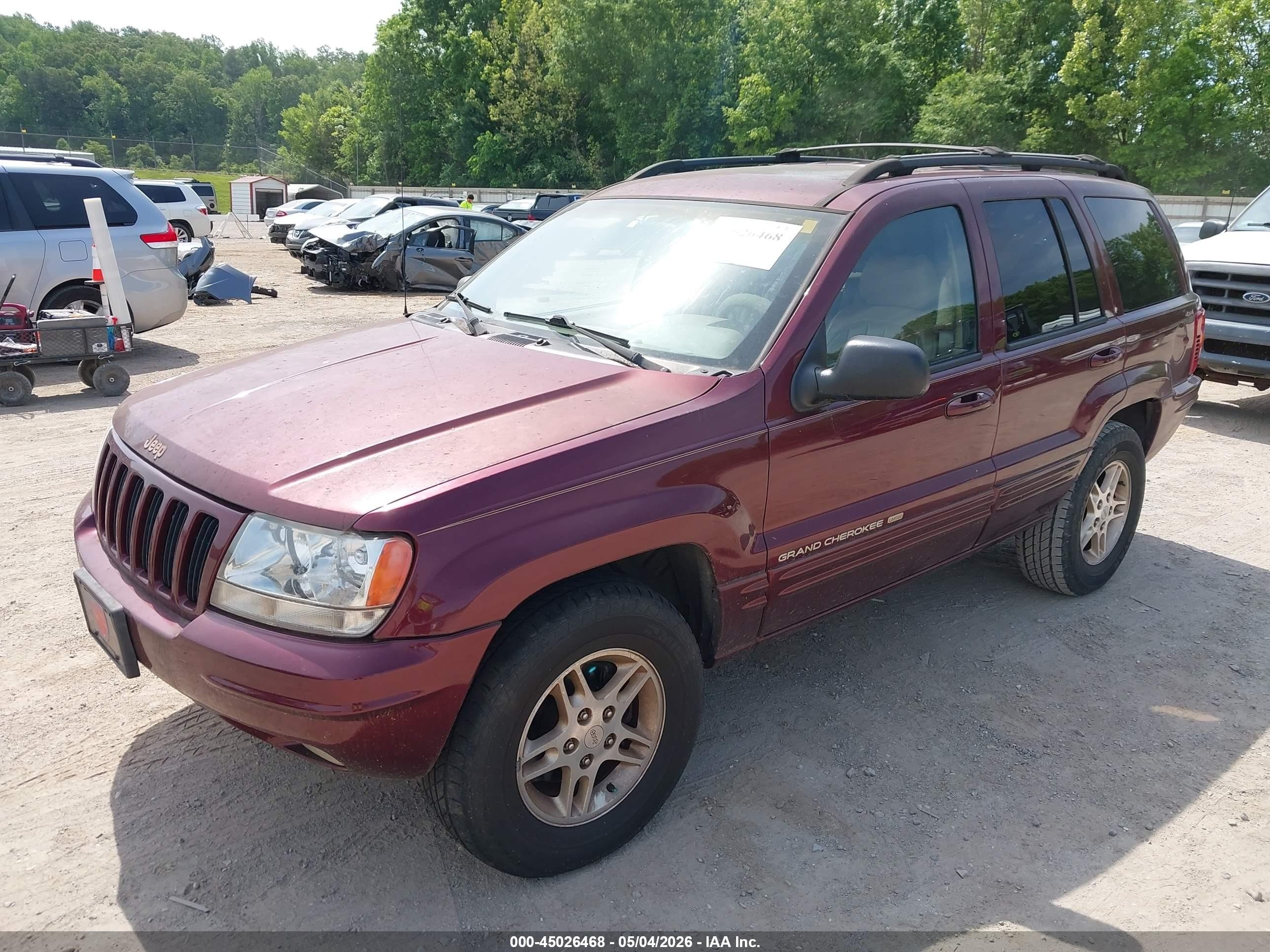 1999 Jeep Grand Cherokee Limited Burgundy vin: 1J4GW68N6XC603697