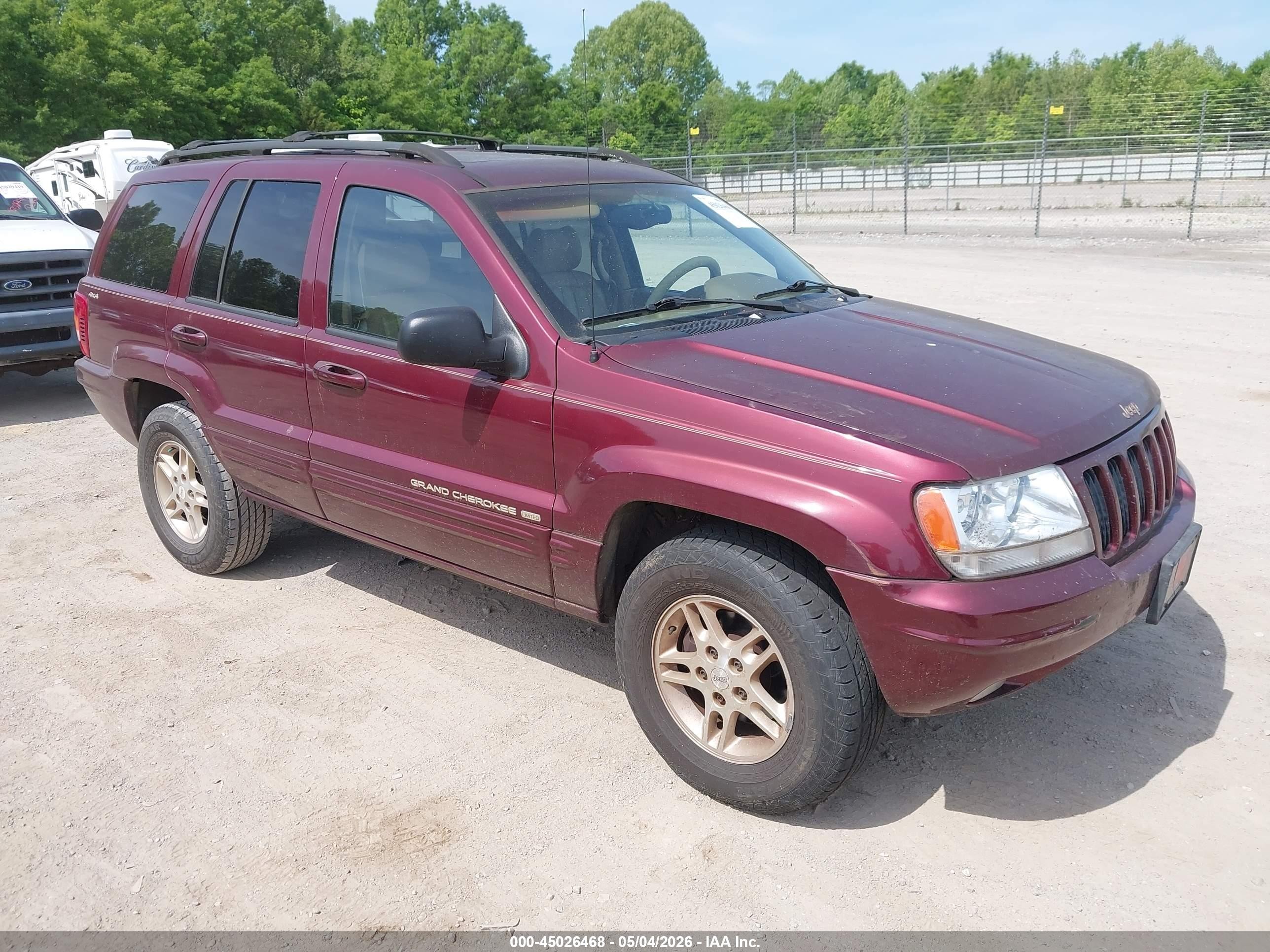 1999 Jeep Grand Cherokee Limited Burgundy vin: 1J4GW68N6XC603697