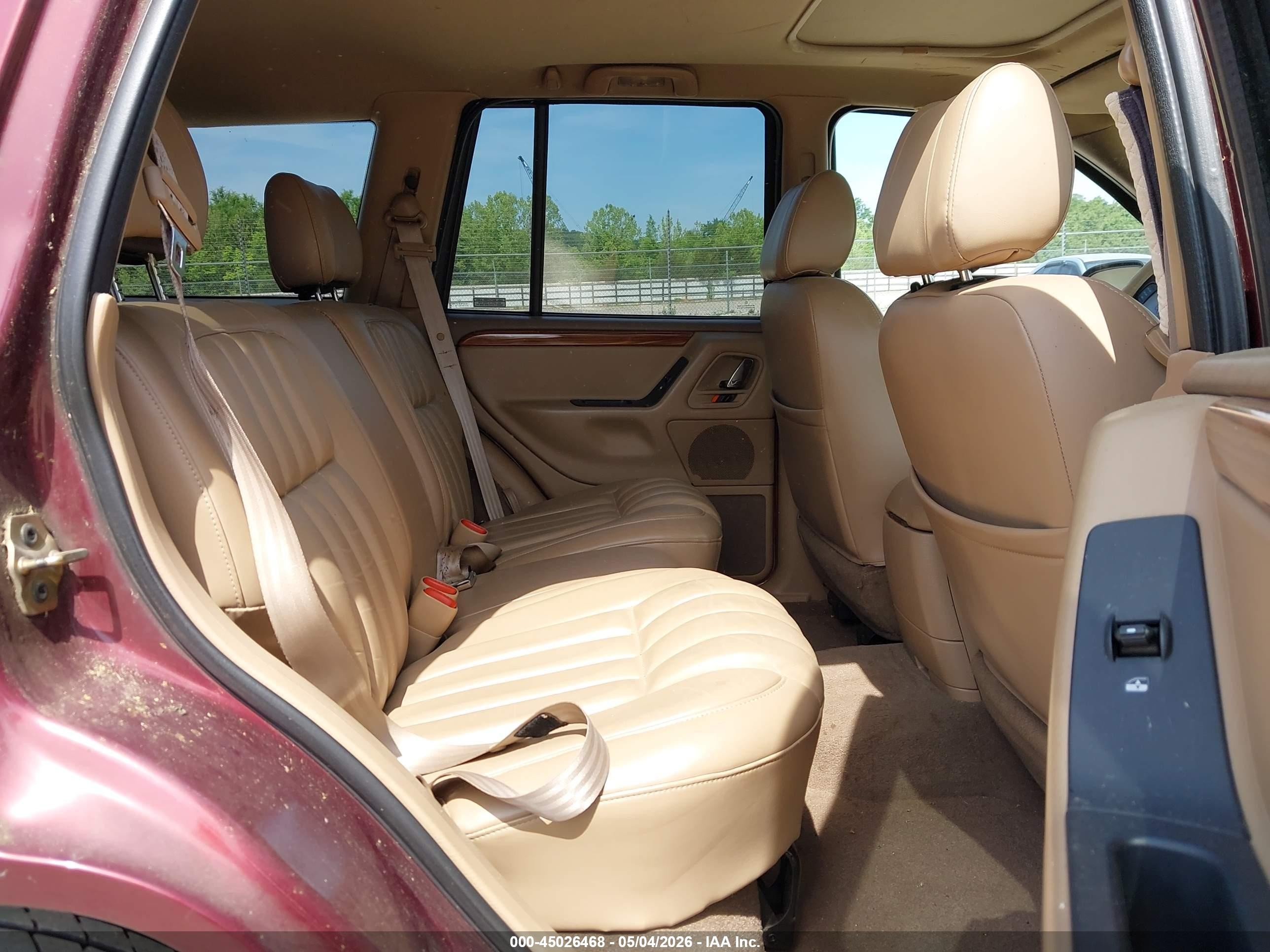 1999 Jeep Grand Cherokee Limited Burgundy vin: 1J4GW68N6XC603697
