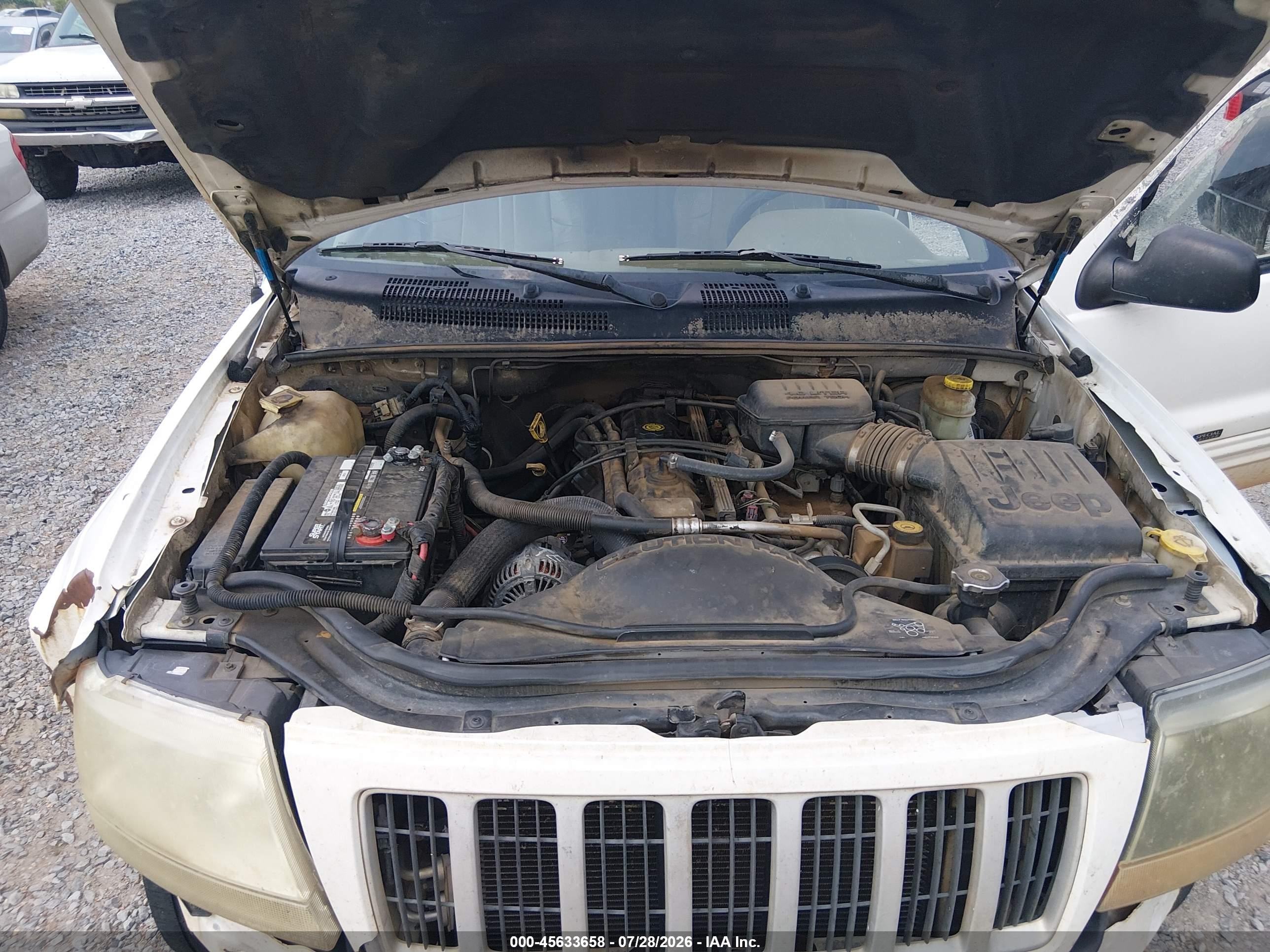 2004 Jeep Grand Cherokee Laredo White vin: 1J4GX48S24C255206