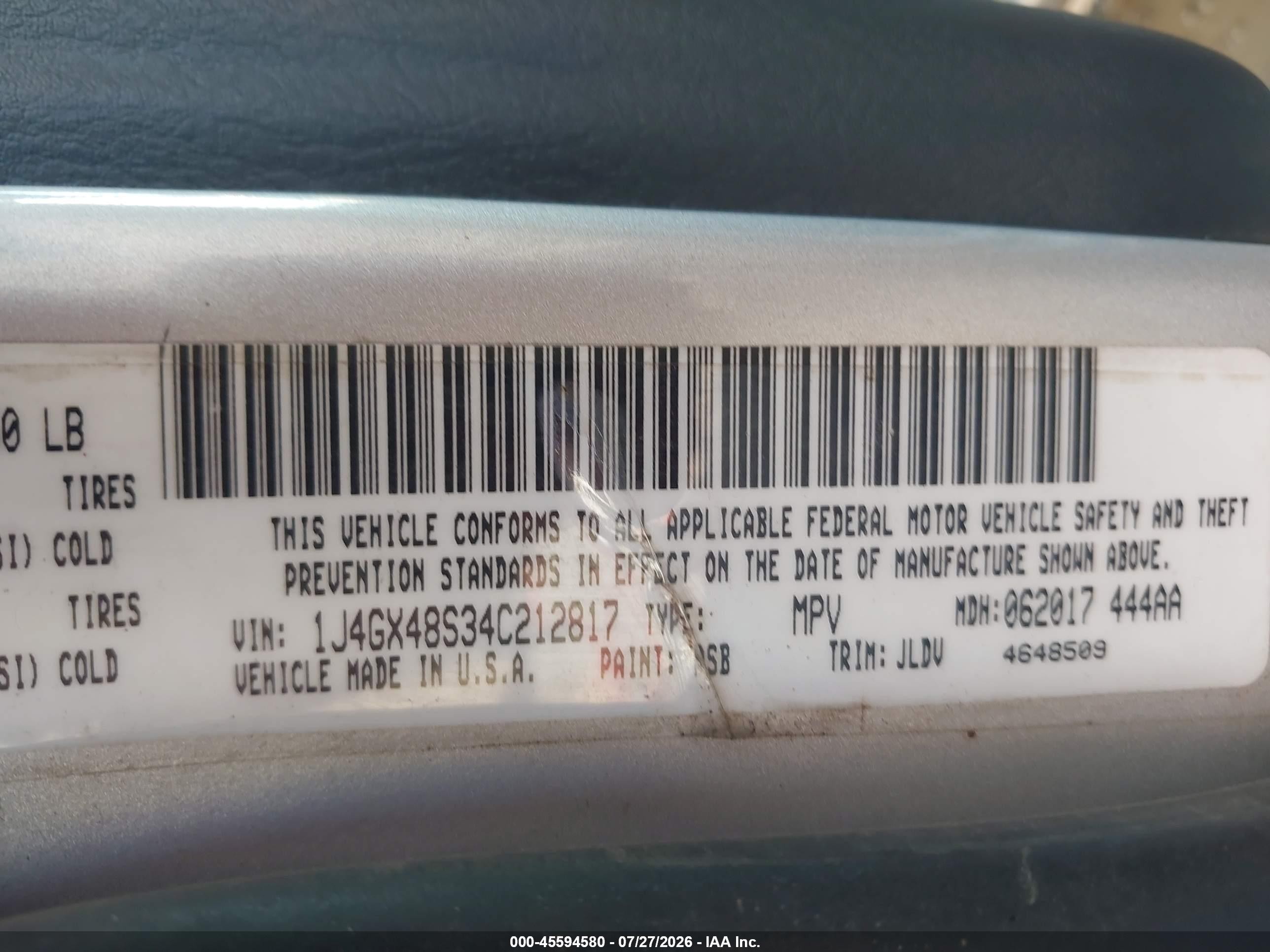 2004 Jeep Grand Cherokee Laredo Silver vin: 1J4GX48S34C212817