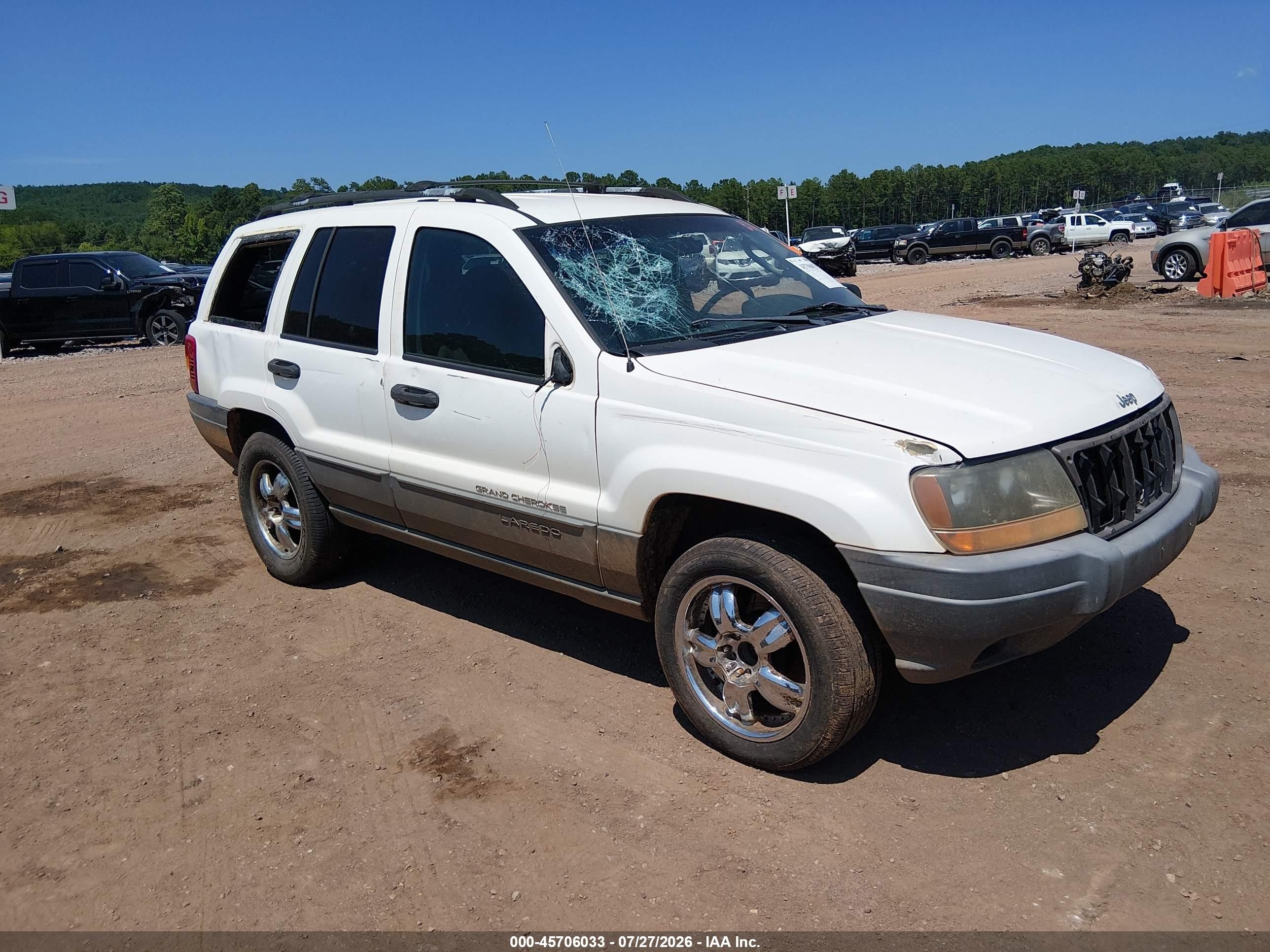 2002 Jeep Grand Cherokee Laredo White vin: 1J4GX48S52C115096