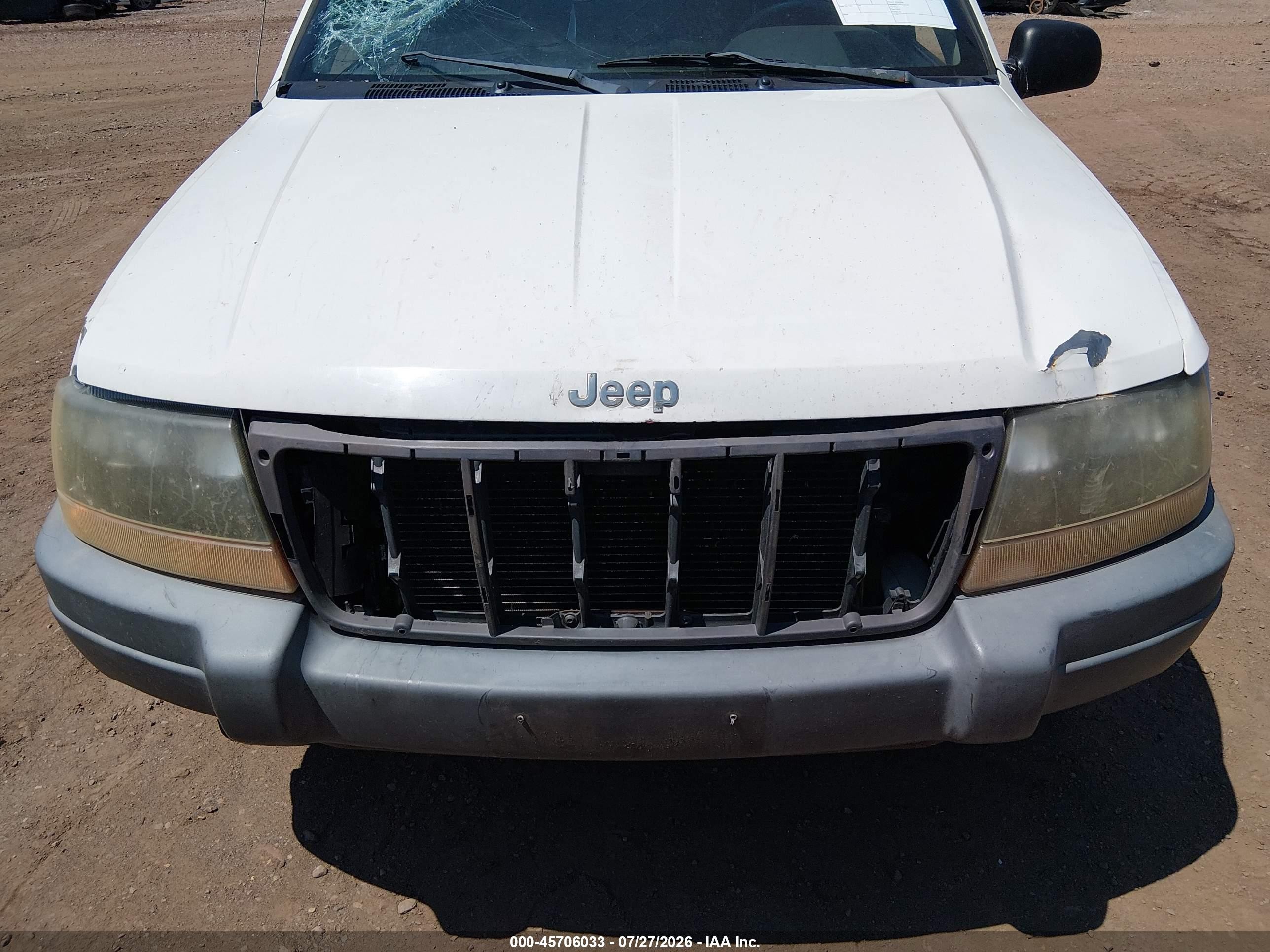 2002 Jeep Grand Cherokee Laredo White vin: 1J4GX48S52C115096