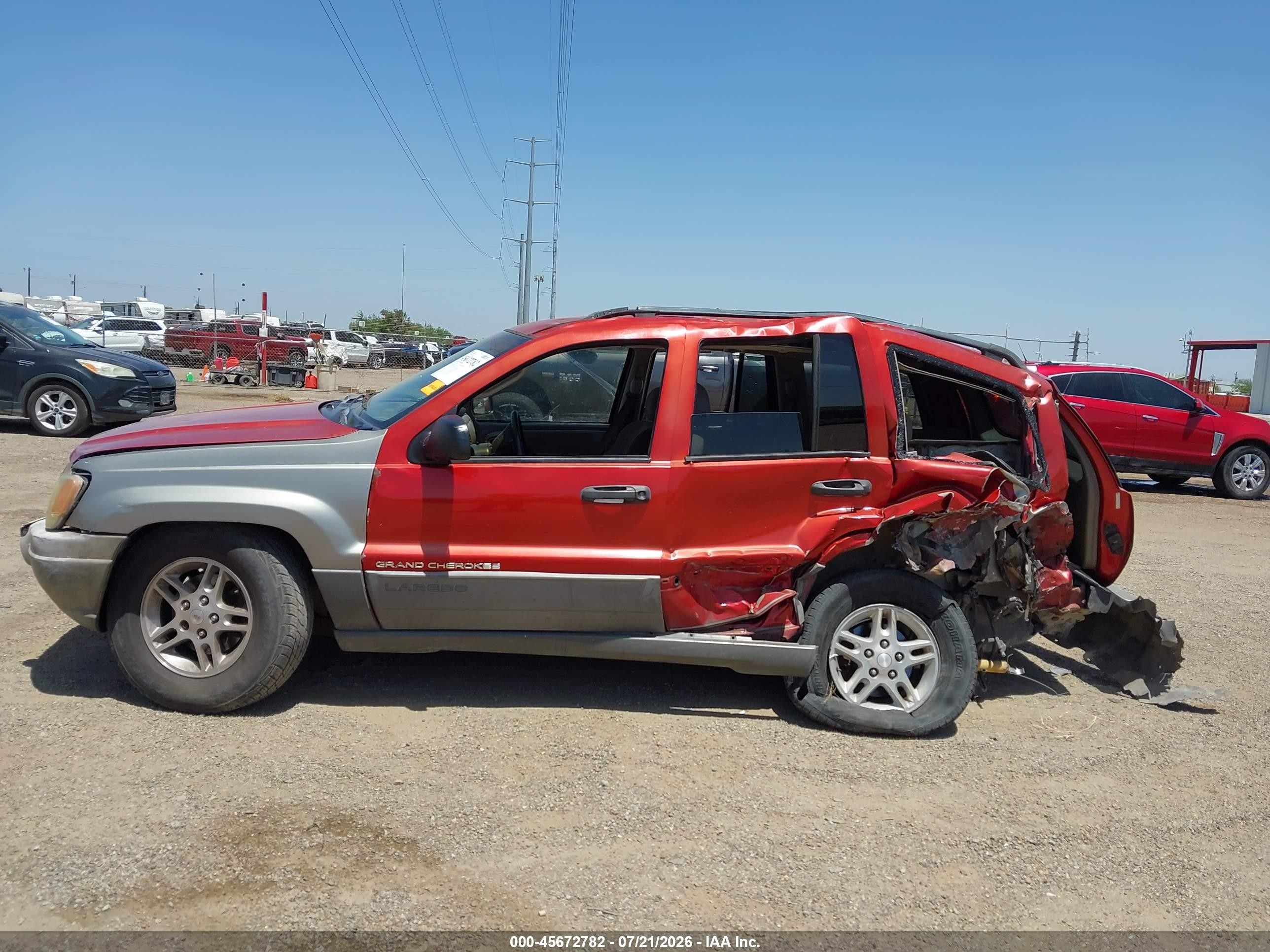2002 Jeep Grand Cherokee Laredo Red vin: 1J4GX48S52C323401