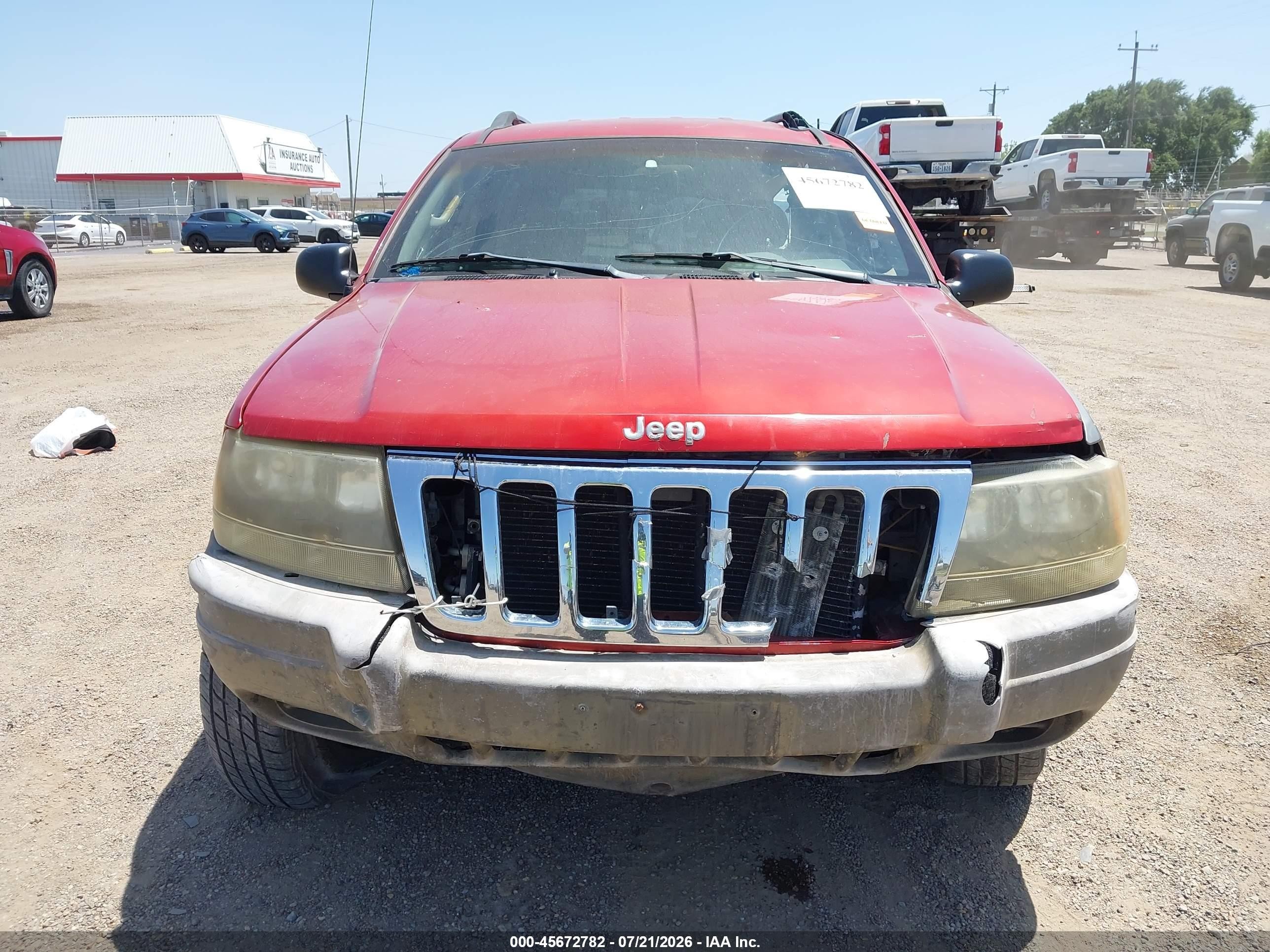 2002 Jeep Grand Cherokee Laredo Red vin: 1J4GX48S52C323401